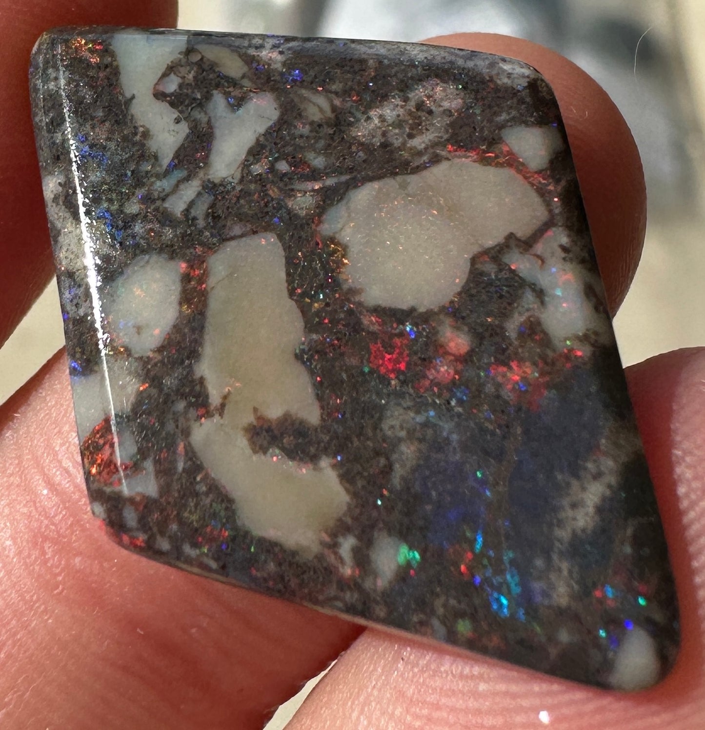 Opal Essence Treated Andamooka Matrix multicoloured Pendant 