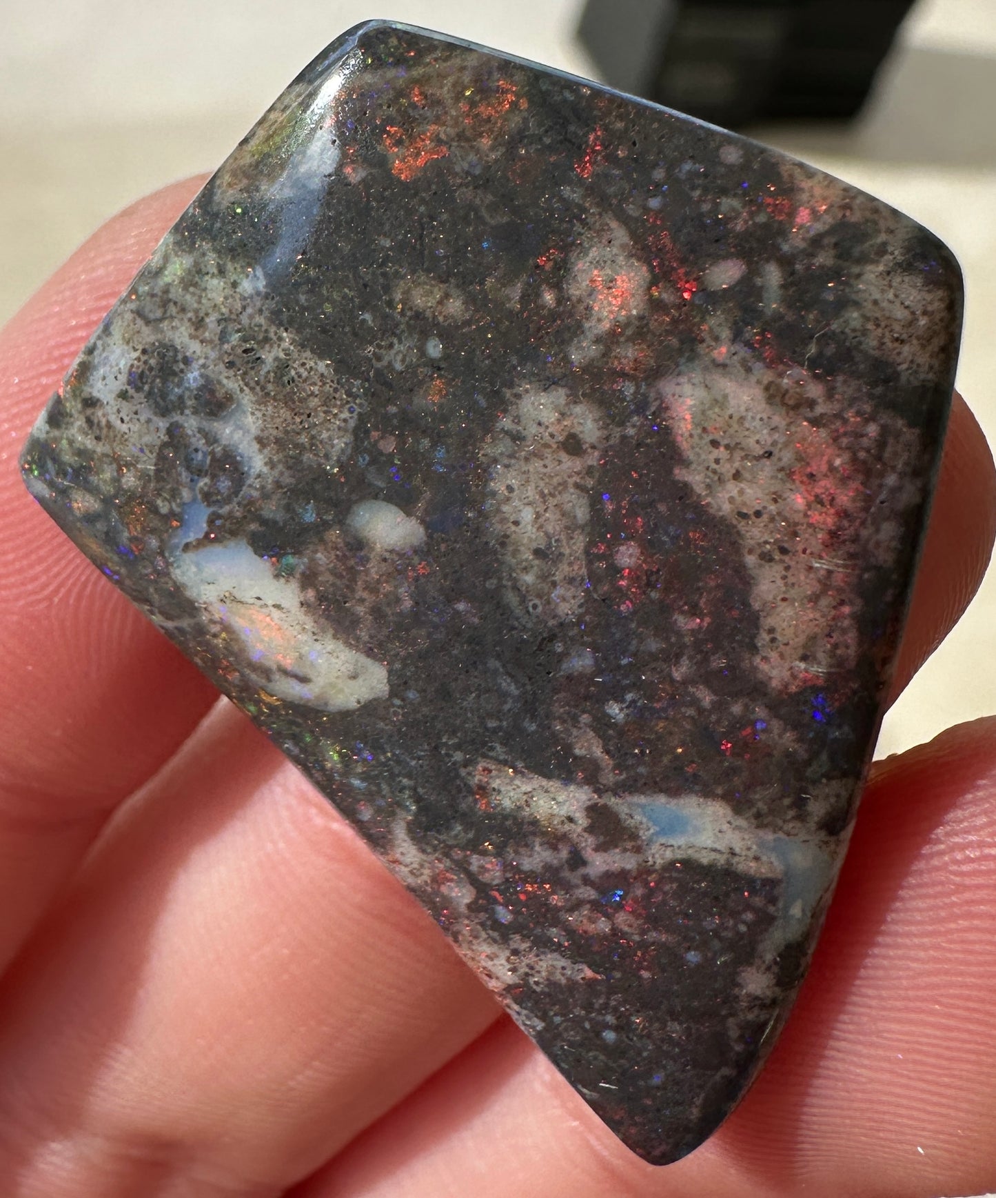 Opal Essence Treated Andamooka Matrix multicoloured Pendant 