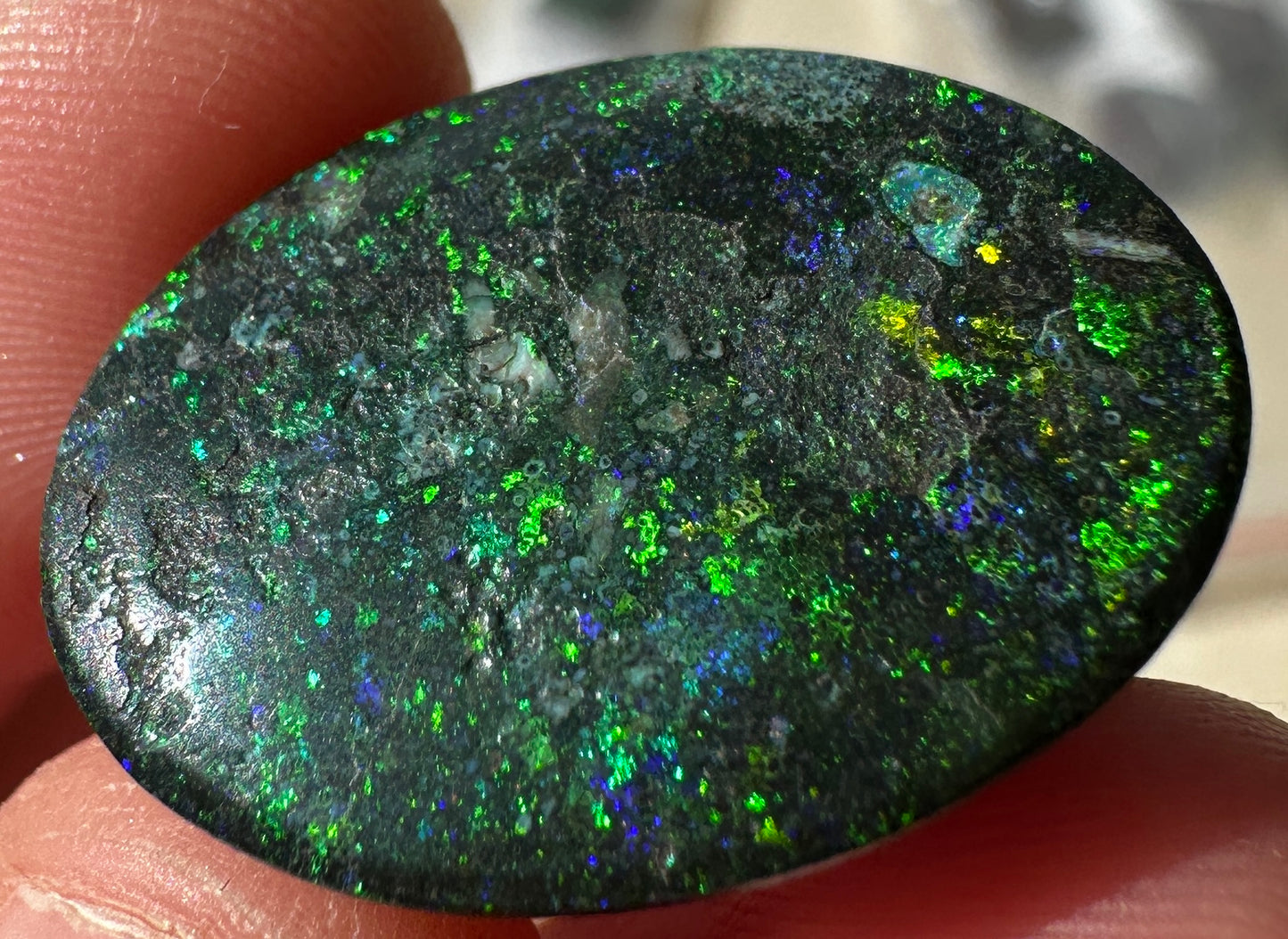 Opal Essence Treated Andamooka Matrix multicoloured Pendant 