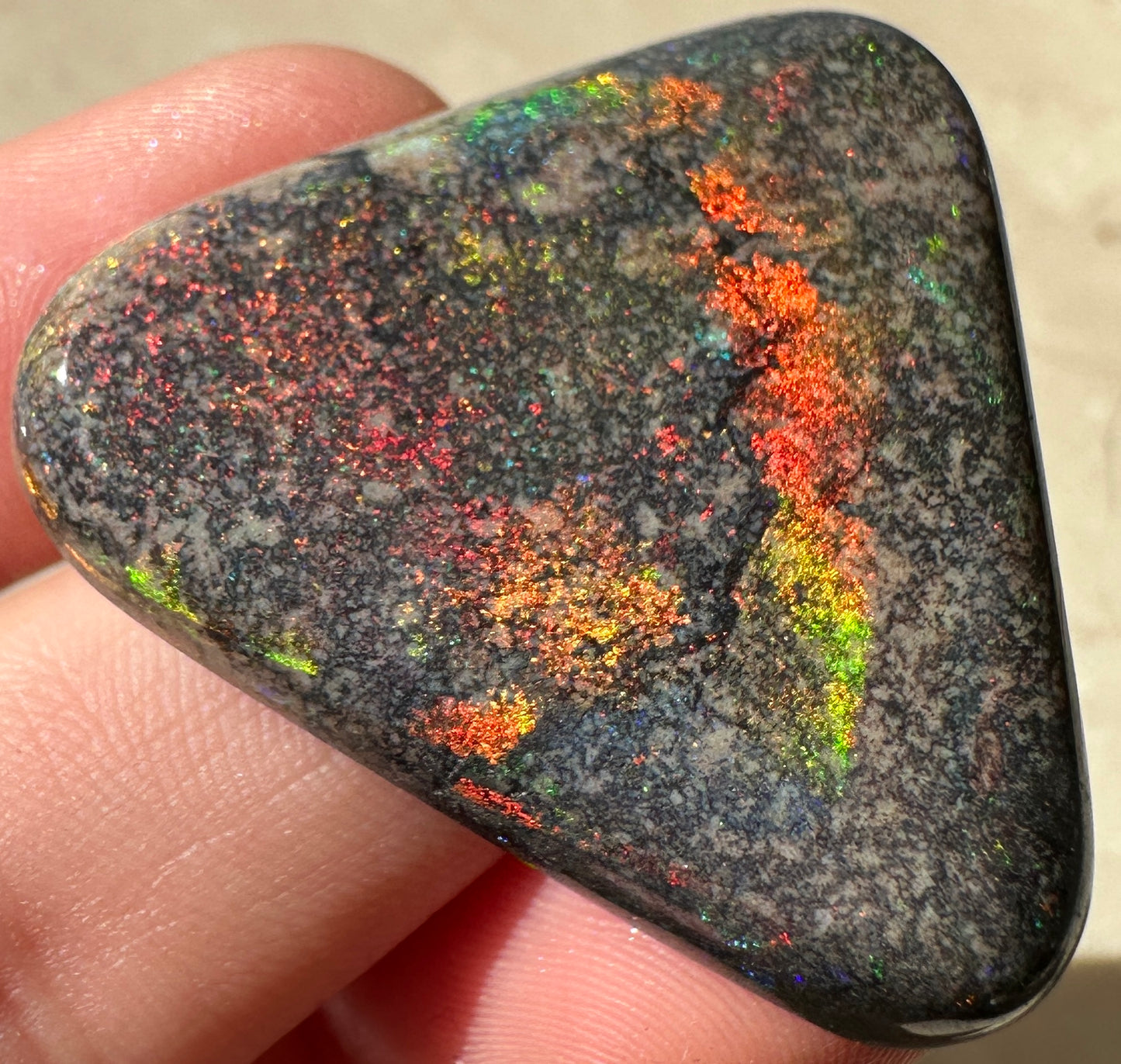 Opal Essence Treated Andamooka Opal Multicolour Pendant stone 