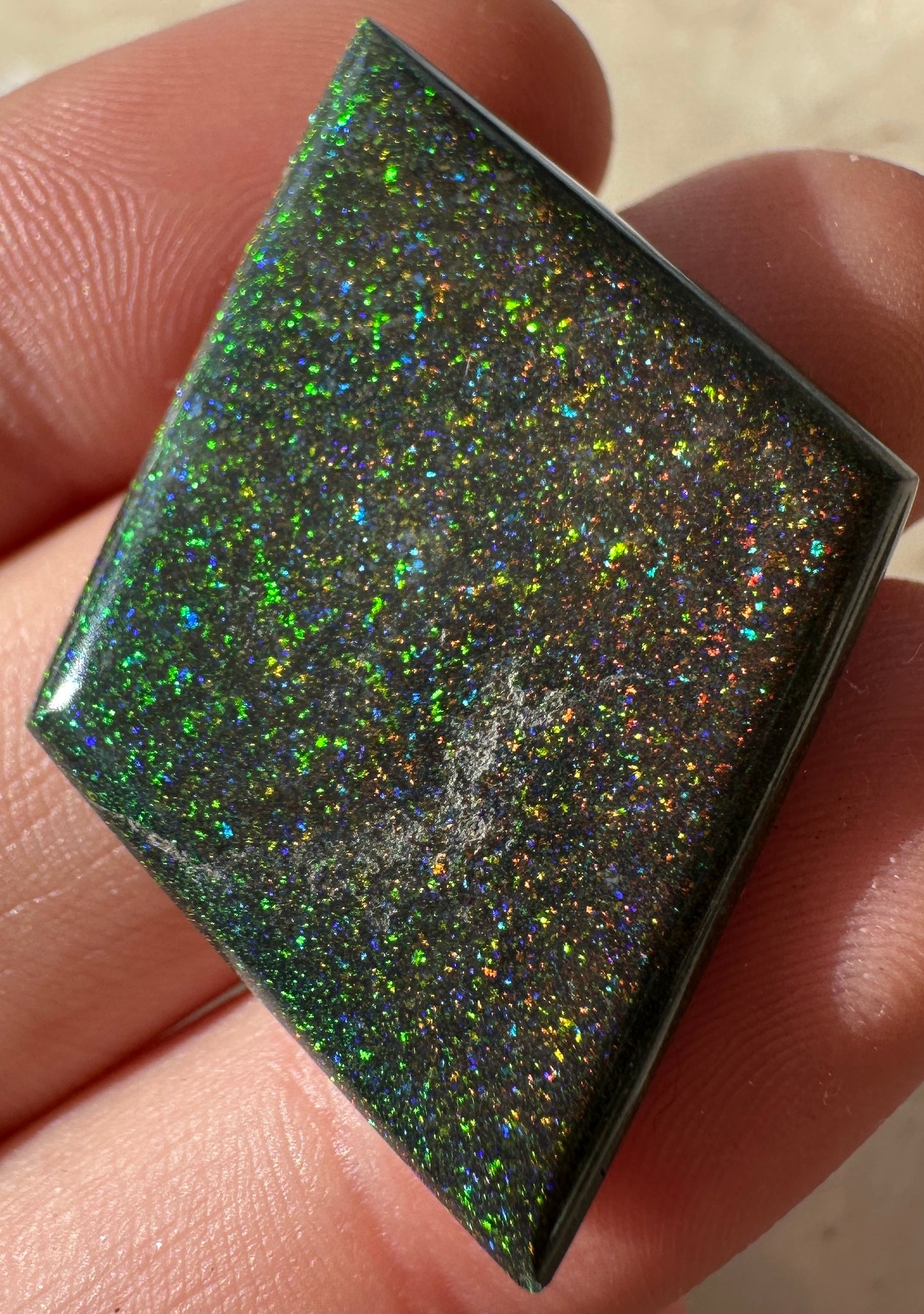 Opal Essence Treated Andamooka Matrix multicoloured Pendant 