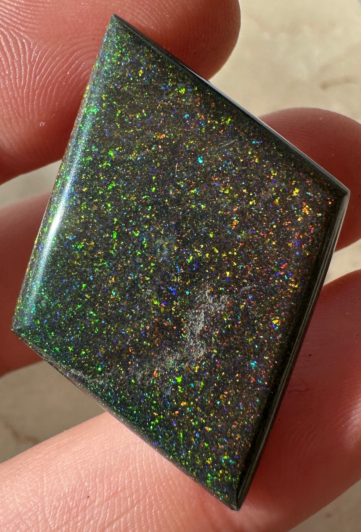 Opal Essence Treated Andamooka Matrix multicoloured Pendant 