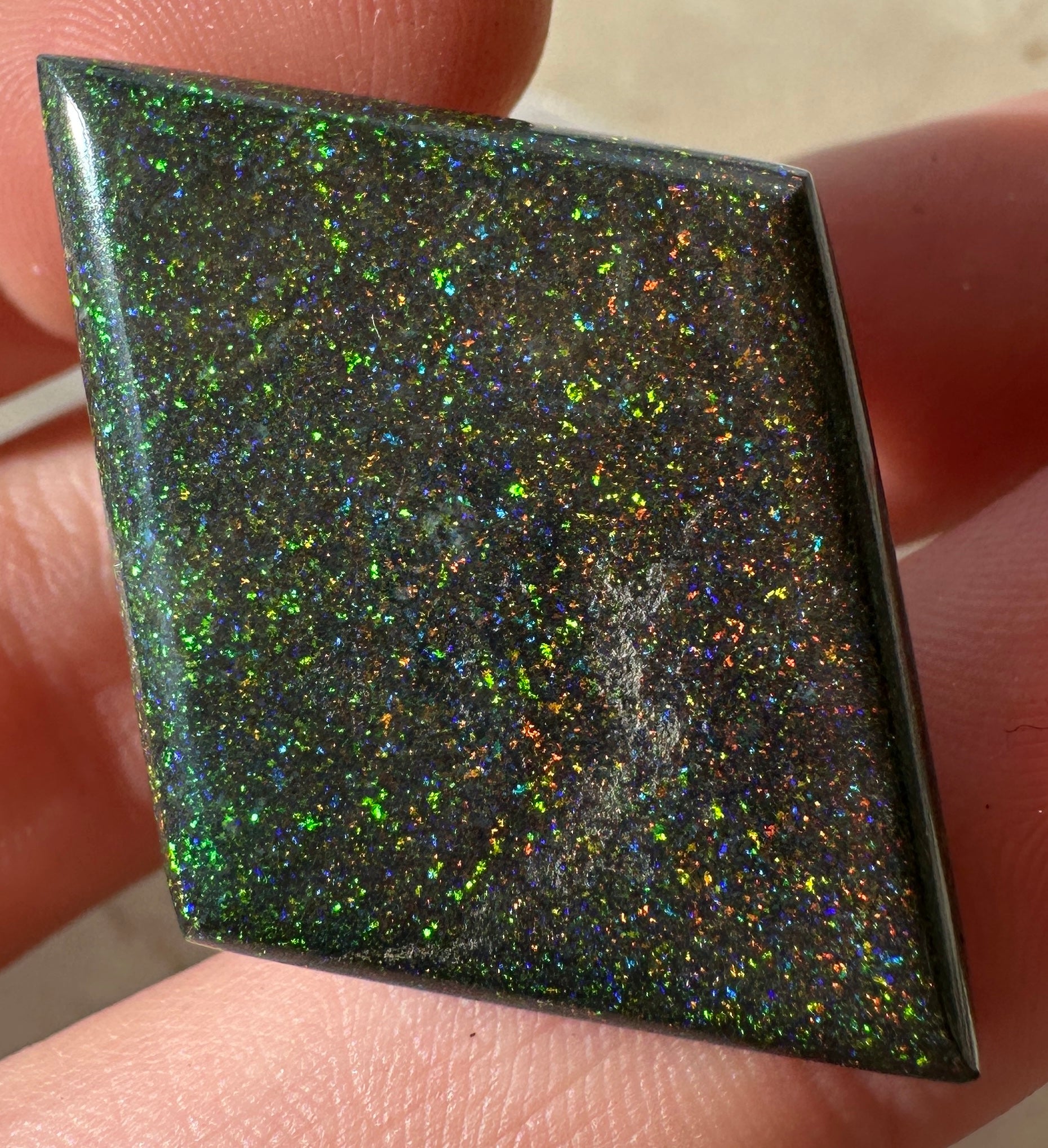 Opal Essence Treated Andamooka Matrix multicoloured Pendant 