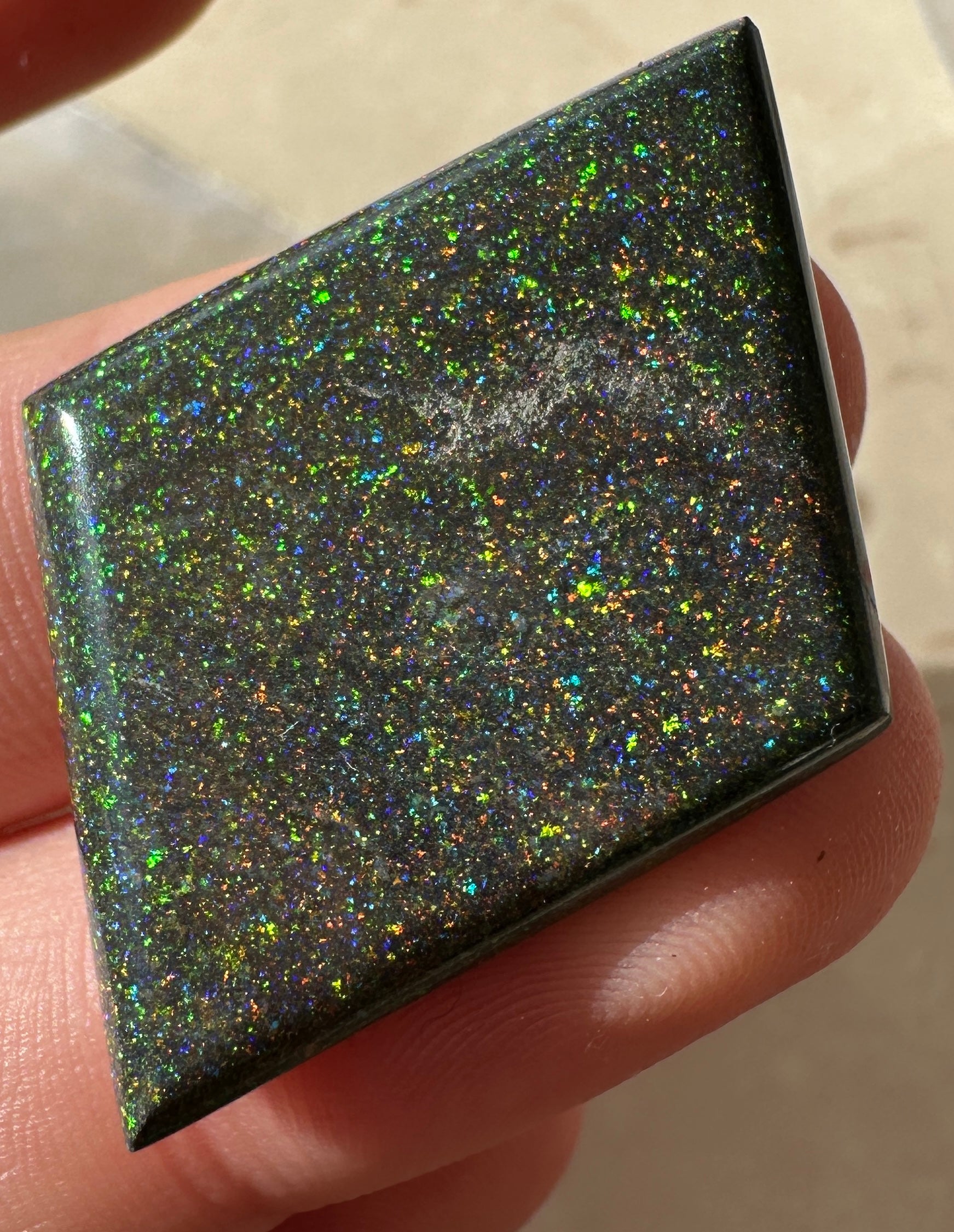 Opal Essence Treated Andamooka Matrix multicoloured Pendant 