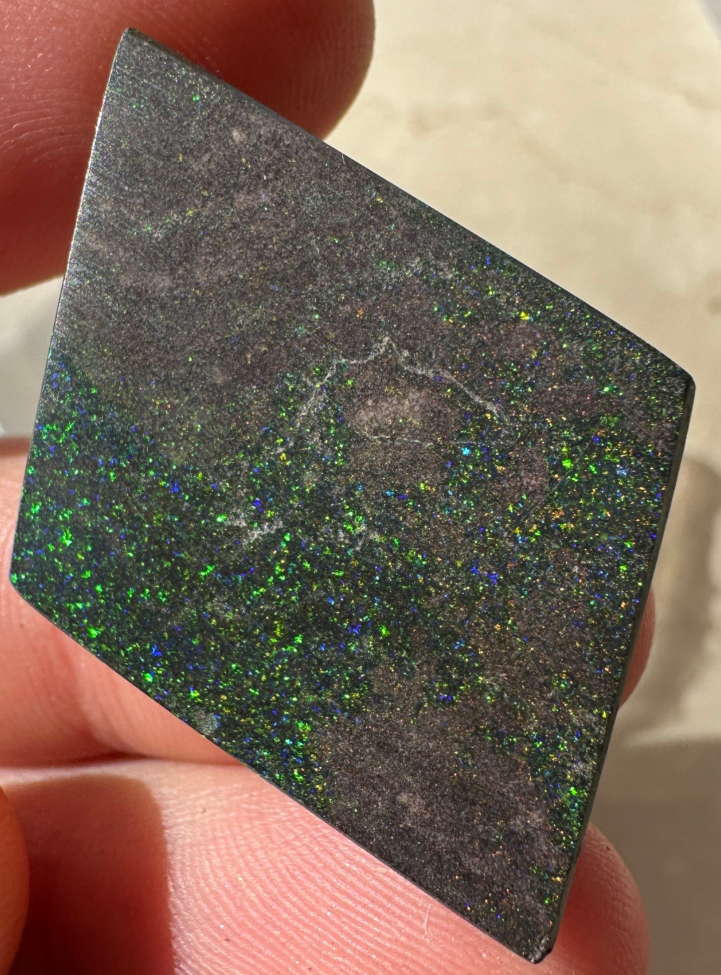 Opal Essence Treated Andamooka Matrix multicoloured Pendant 