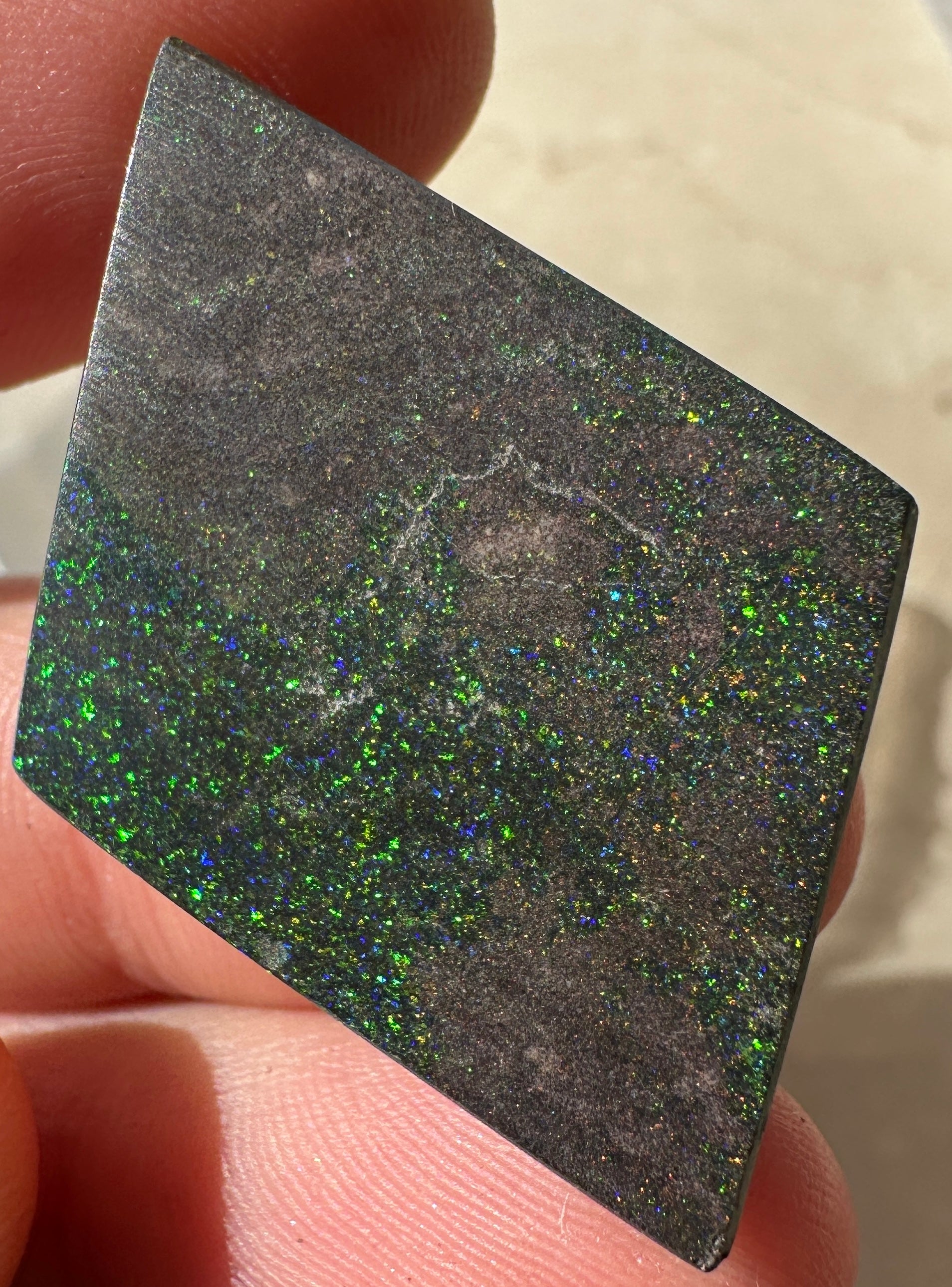 Opal Essence Treated Andamooka Matrix multicoloured Pendant 