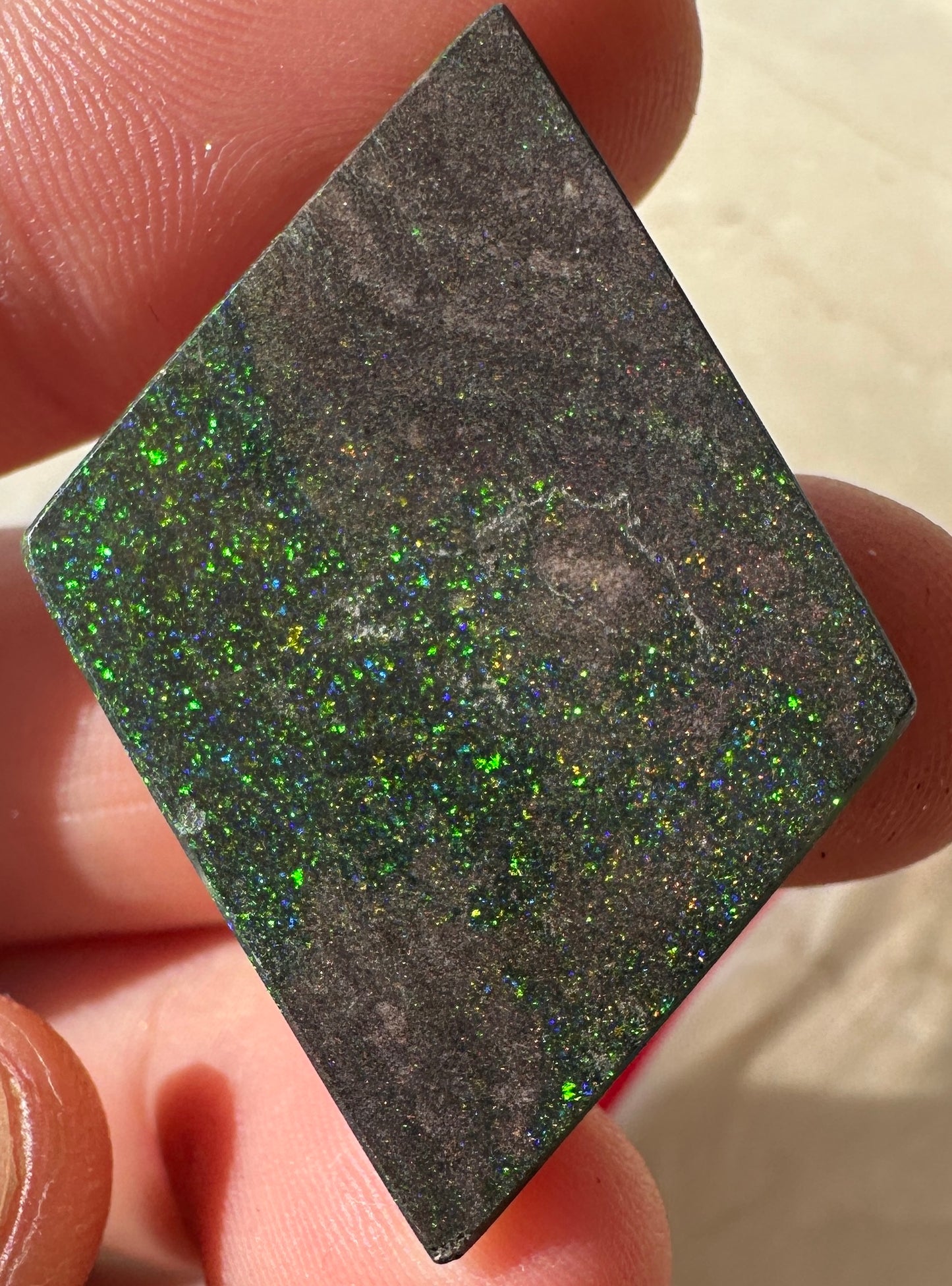 Opal Essence Treated Andamooka Matrix multicoloured Pendant 