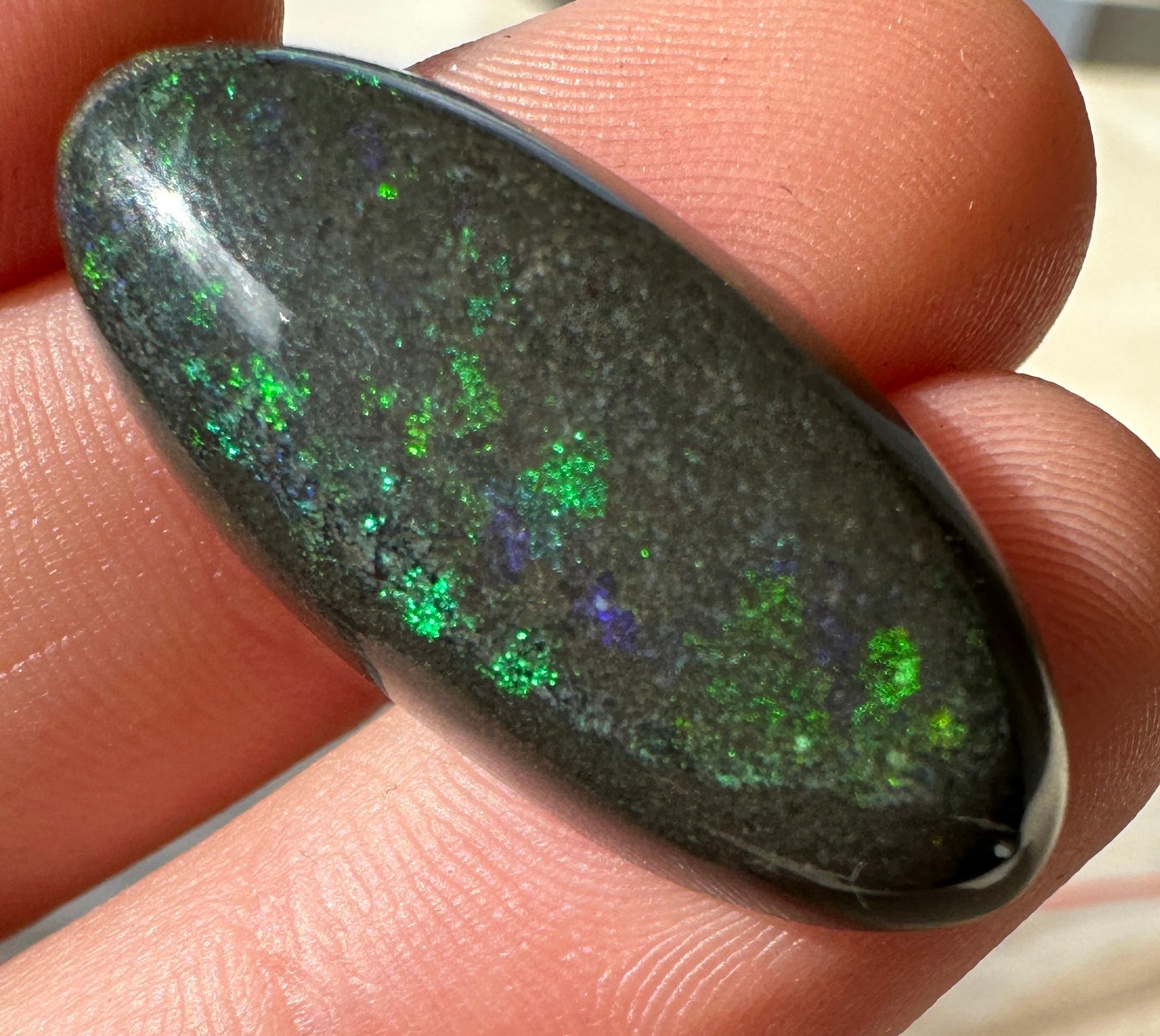 Opal Essence Treated Andamooka Matrix multicoloured Pendant 