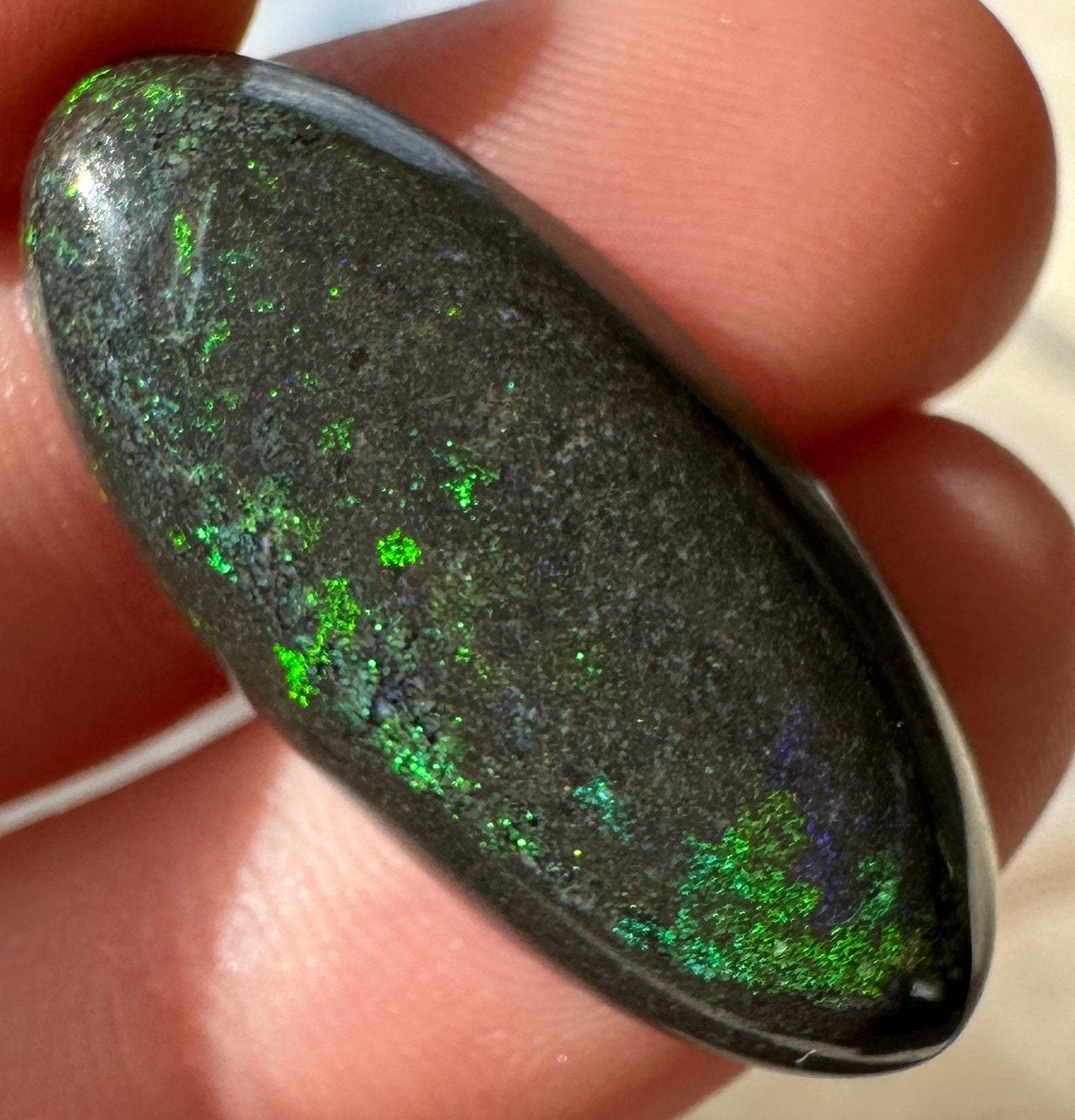 Opal Essence Treated Andamooka Matrix multicoloured Pendant 