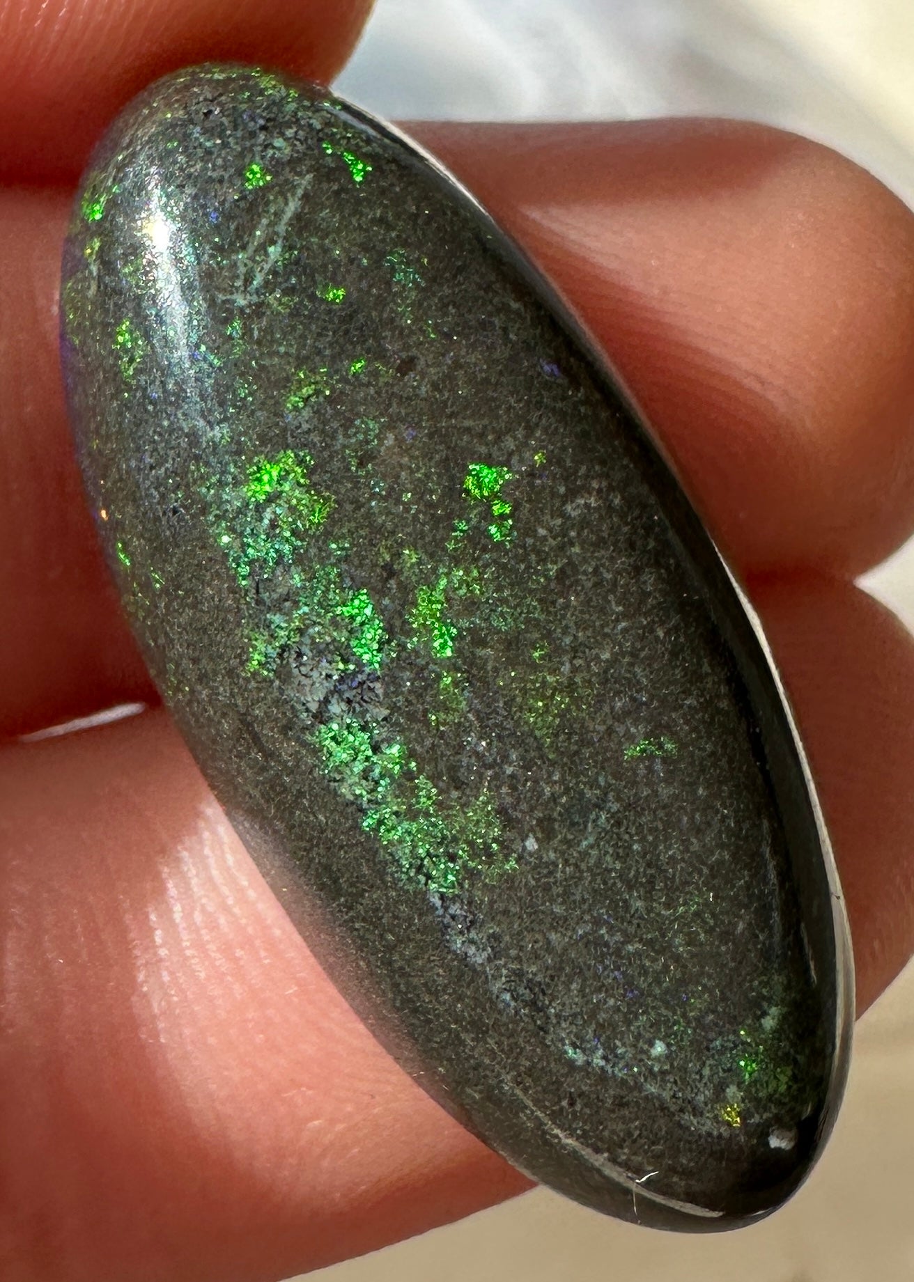 Opal Essence Treated Andamooka Matrix multicoloured Pendant 