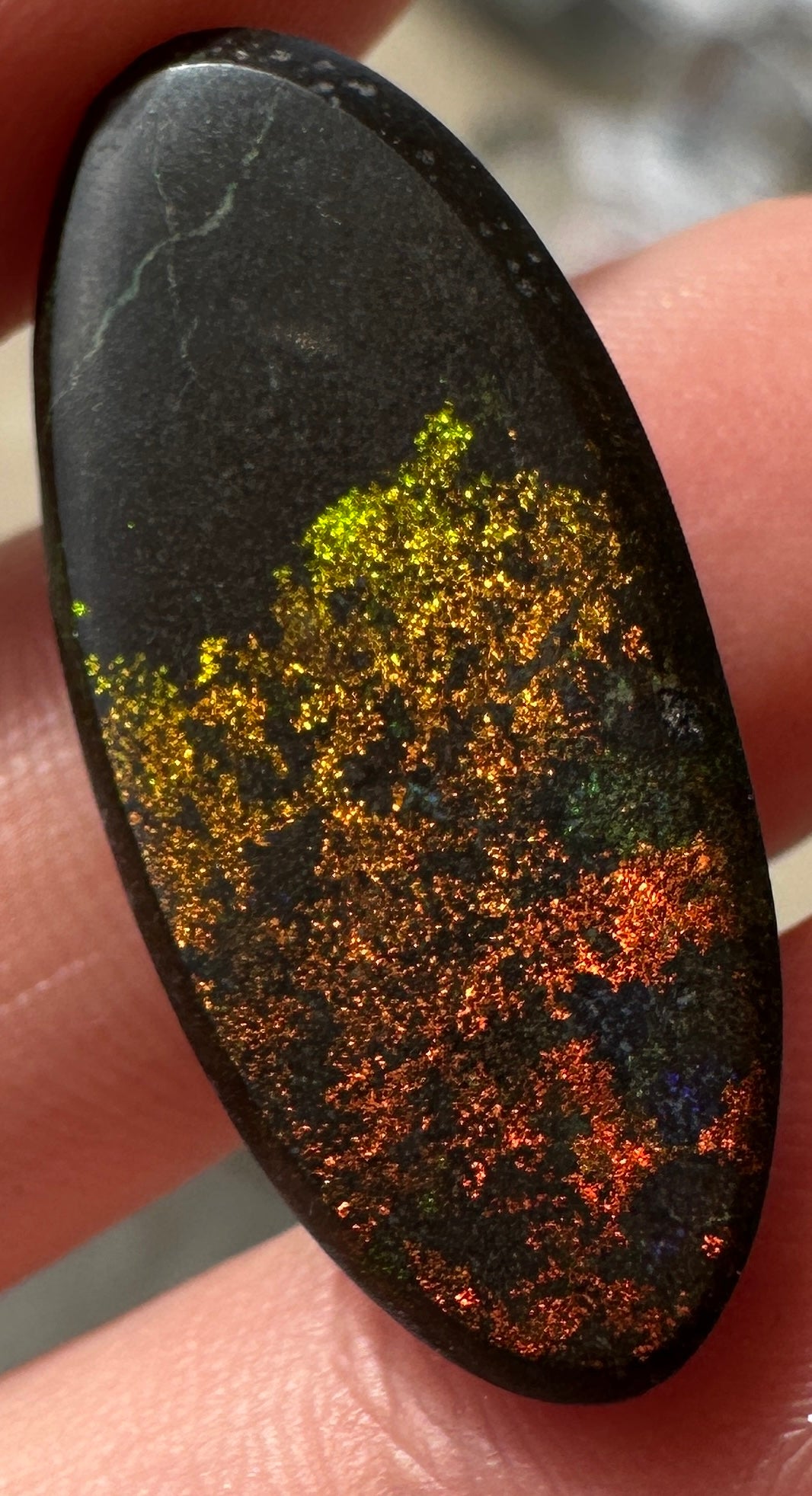 Opal Essence Treated Andamooka Matrix multicoloured Pendant 