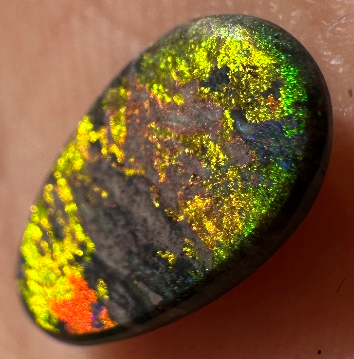 Opal Essence Treated Andamooka Matrix multicoloured Pendant 