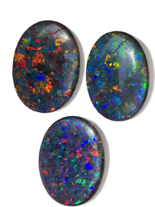 Set of matching Australian opals 18x13mm