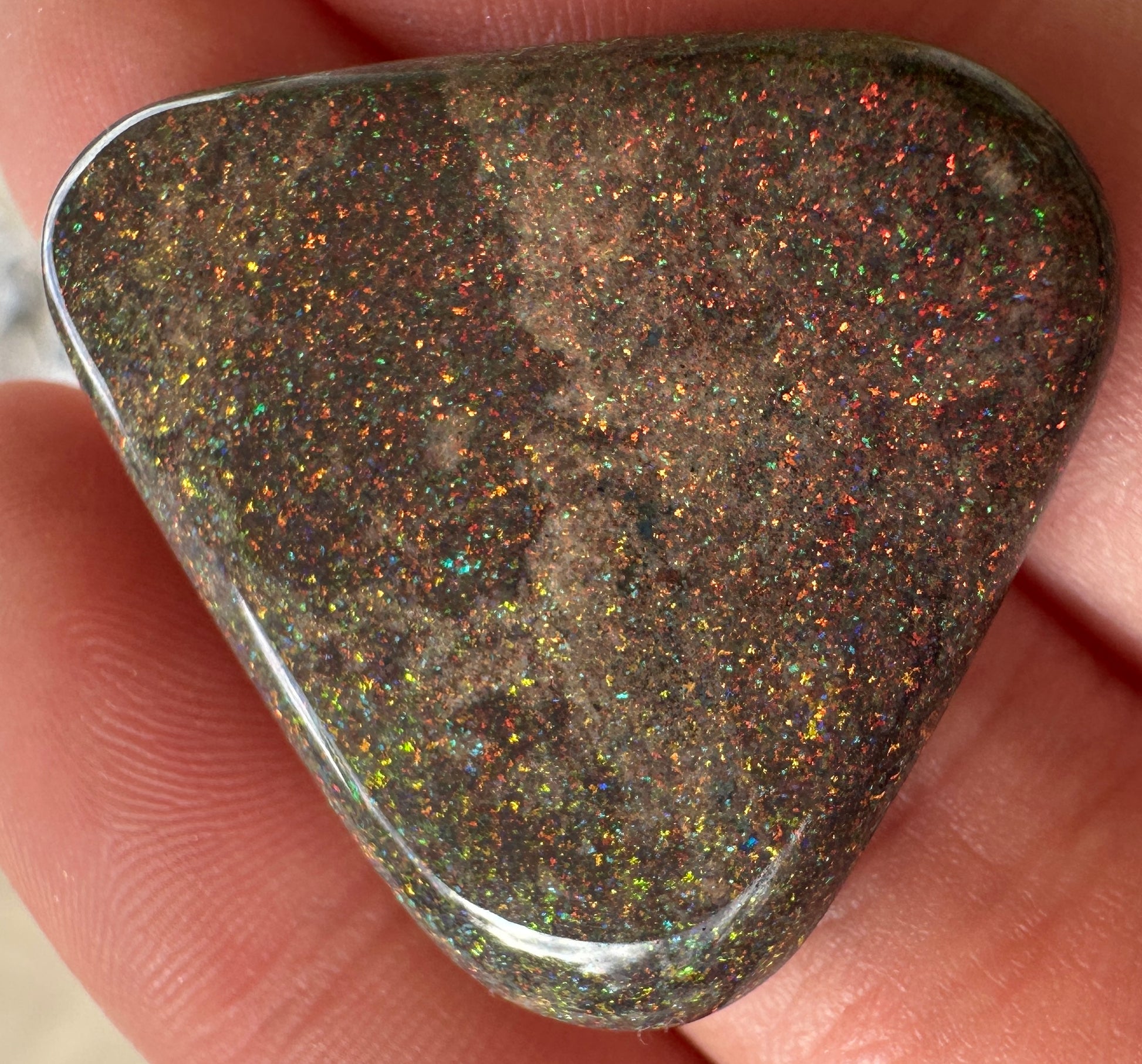 Opal Essence Treated Andamooka Matrix multicoloured Pendant 