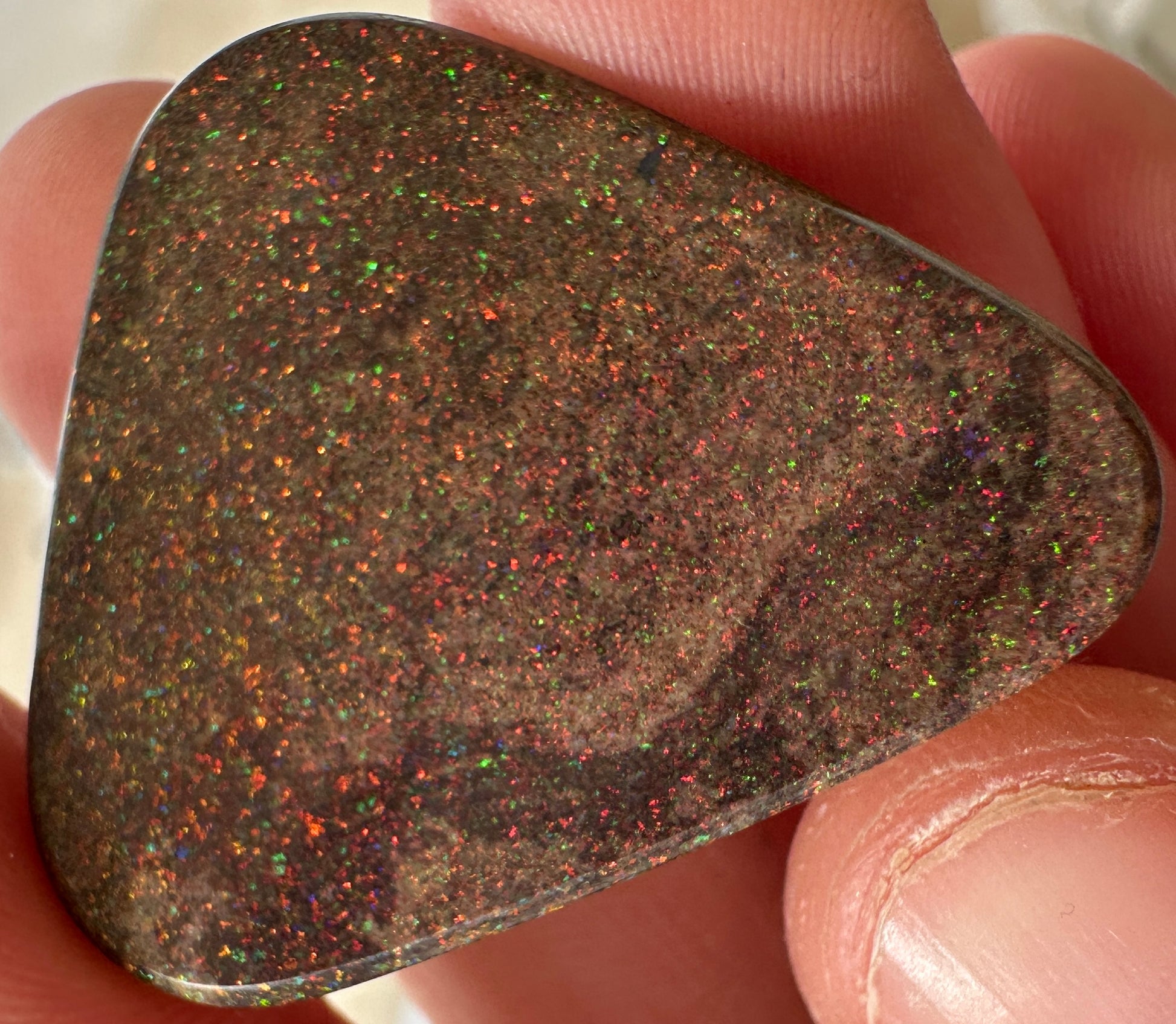 Opal Essence Treated Andamooka Matrix multicoloured Pendant 