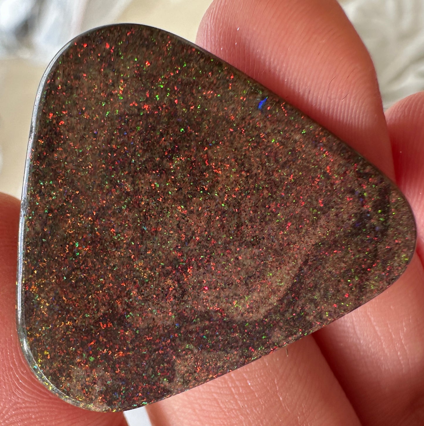 Opal Essence Treated Andamooka Matrix multicoloured Pendant 