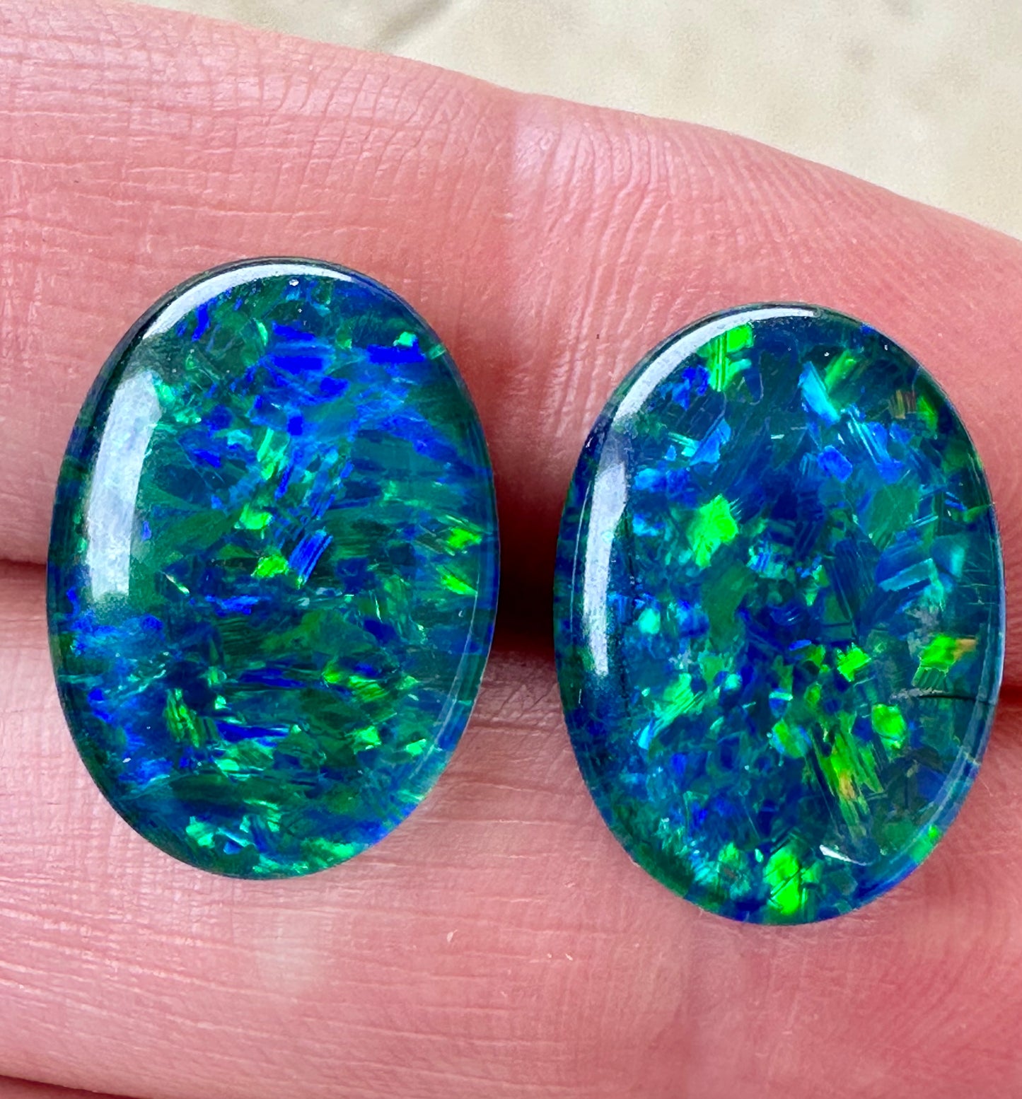 Large Australian gem grade opal triplets 18x13mm