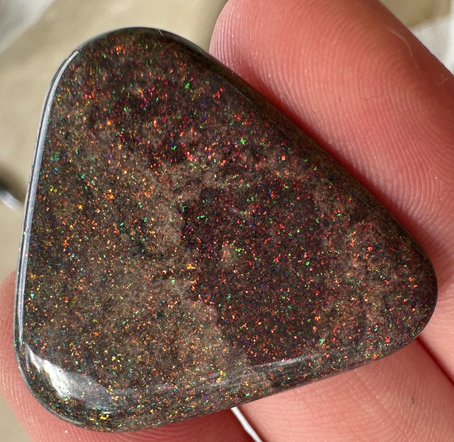 Opal Essence Treated Andamooka Matrix multicoloured Pendant 