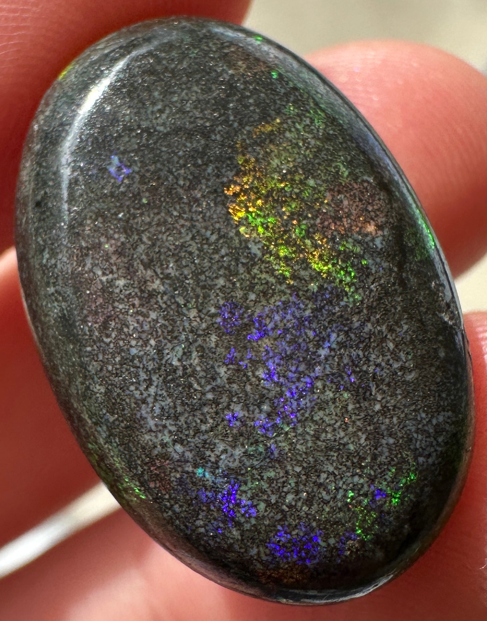 Opal Essence Treated Andamooka Matrix multicoloured Pendant 