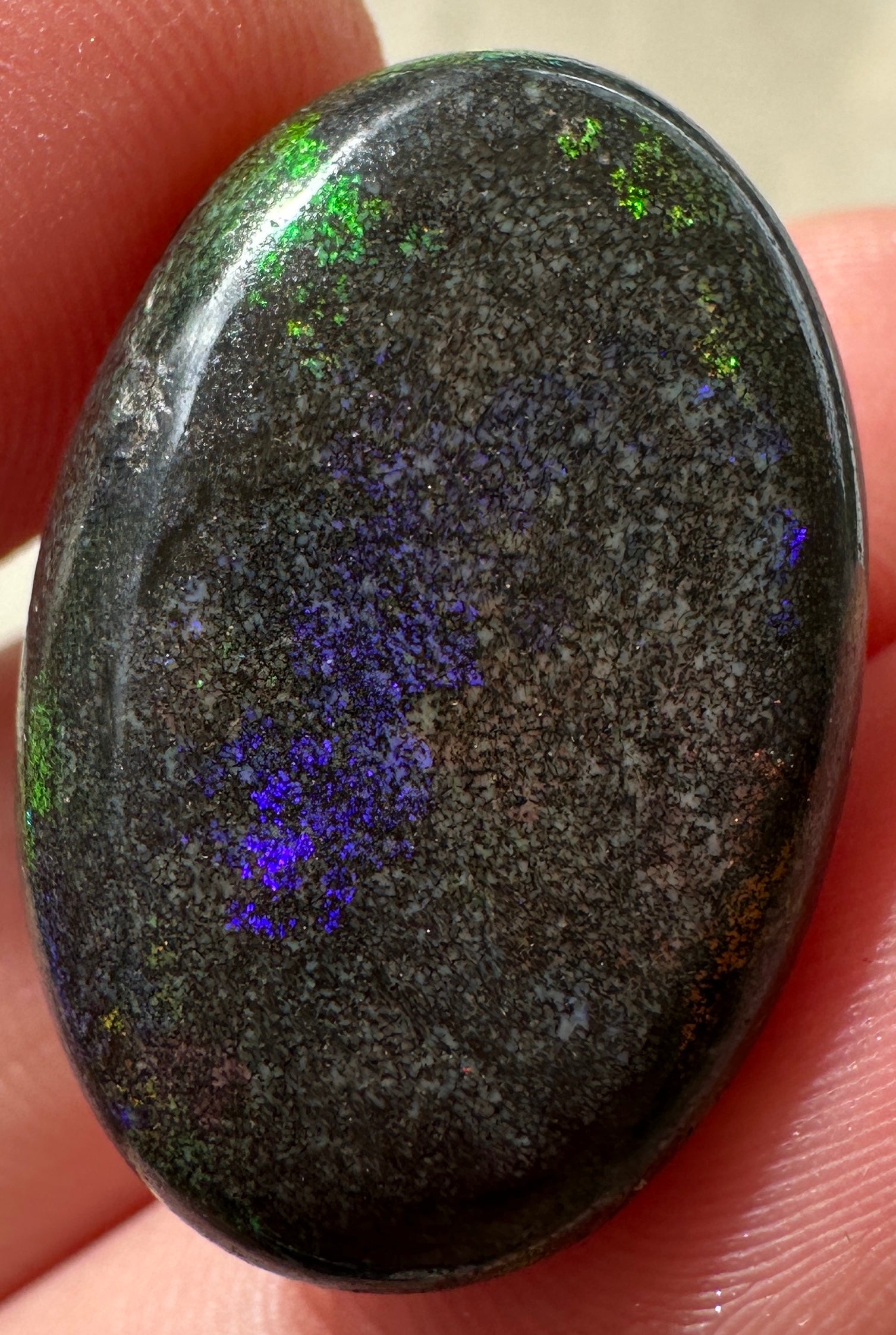 Opal Essence Treated Andamooka Matrix multicoloured Pendant 