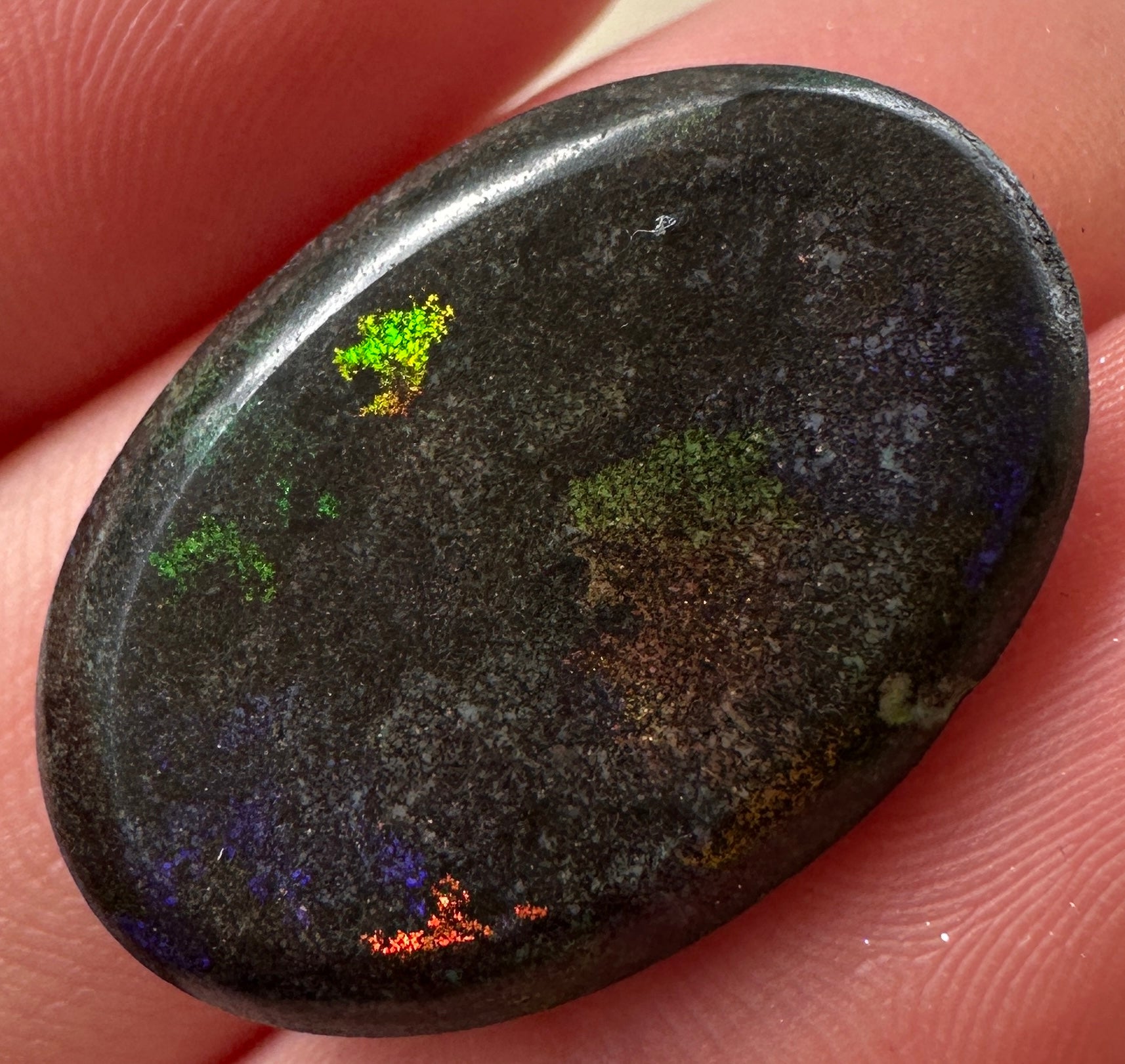 Opal Essence Treated Andamooka Matrix multicoloured Pendant 