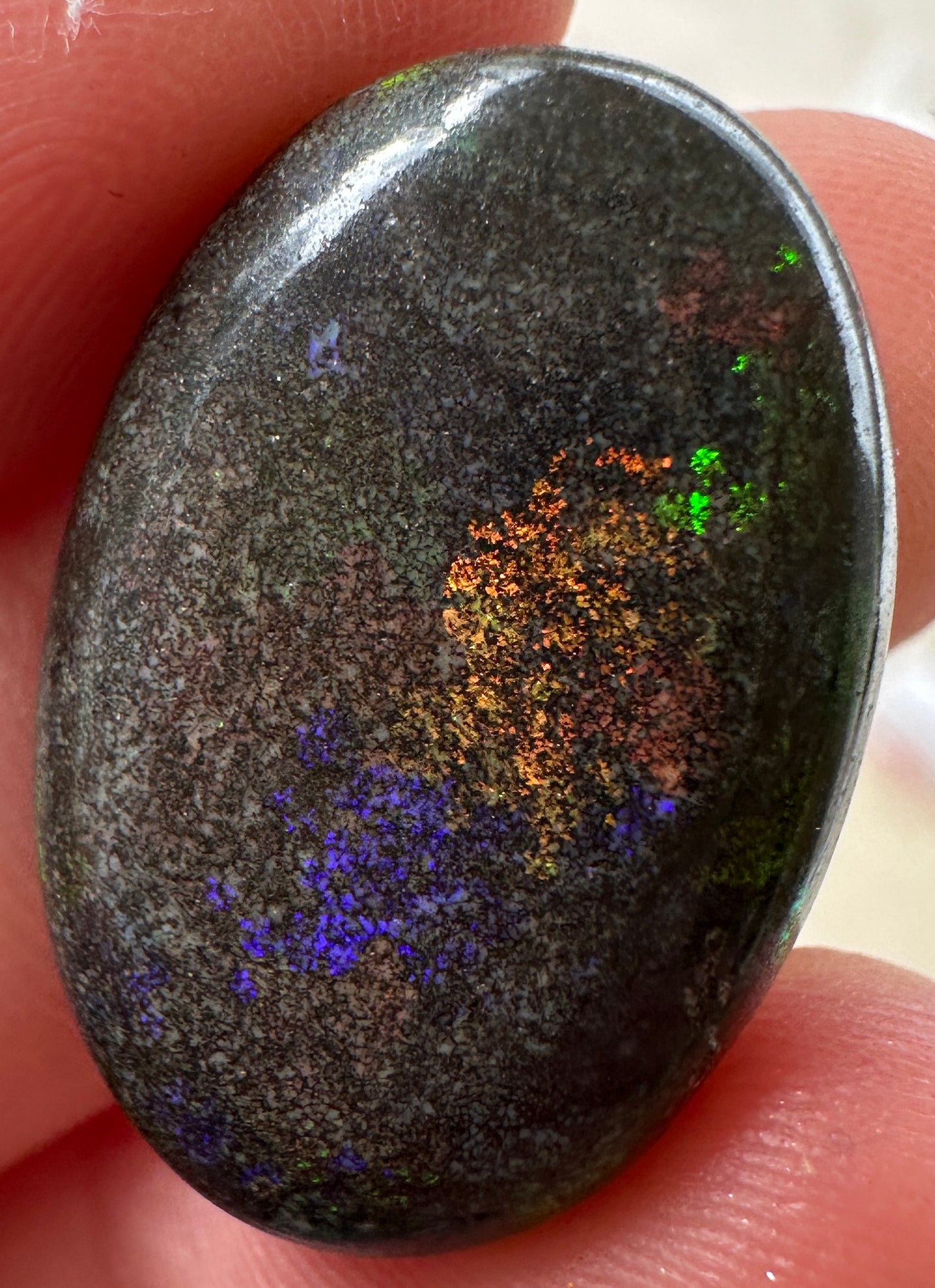 Opal Essence Treated Andamooka Matrix multicoloured Pendant 