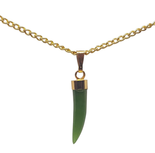 Australian Cowell jade tooth shape protection pendant.