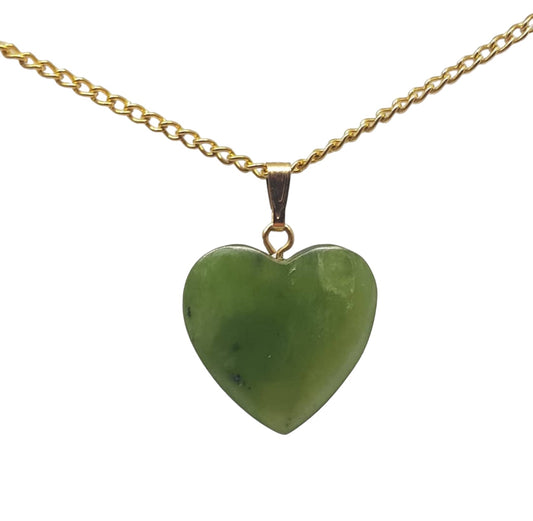 Australian Cowell jade heart shape pendant