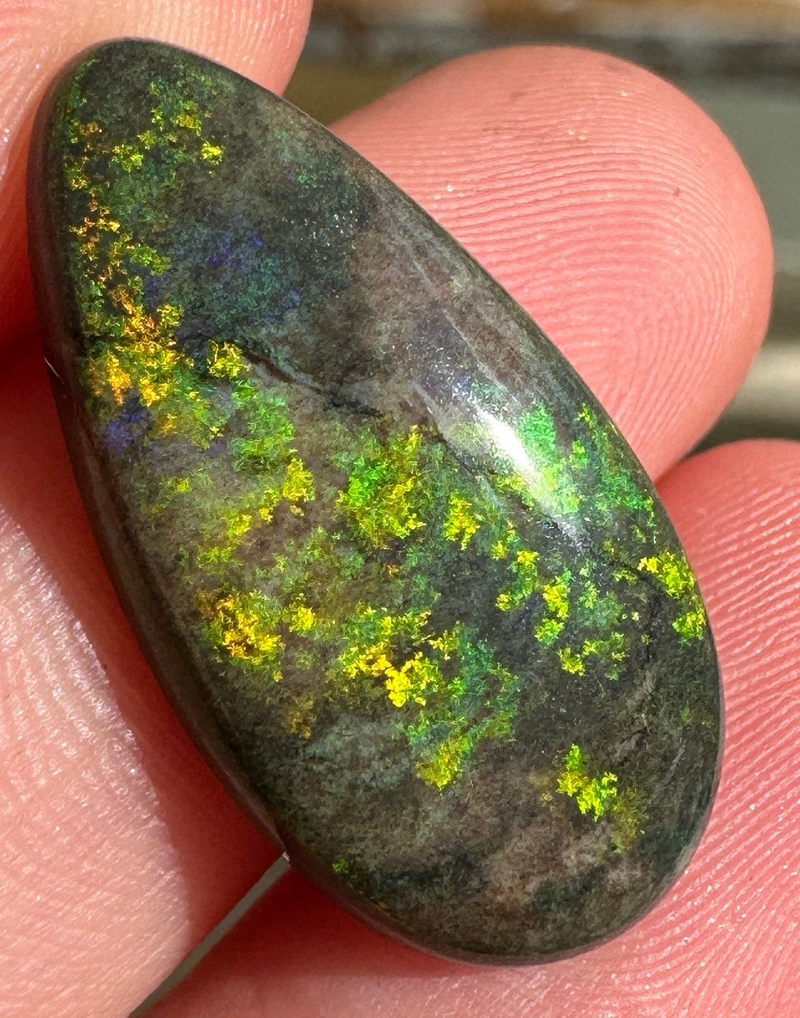 Opal Essence Treated Andamooka Matrix multicoloured Pendant 