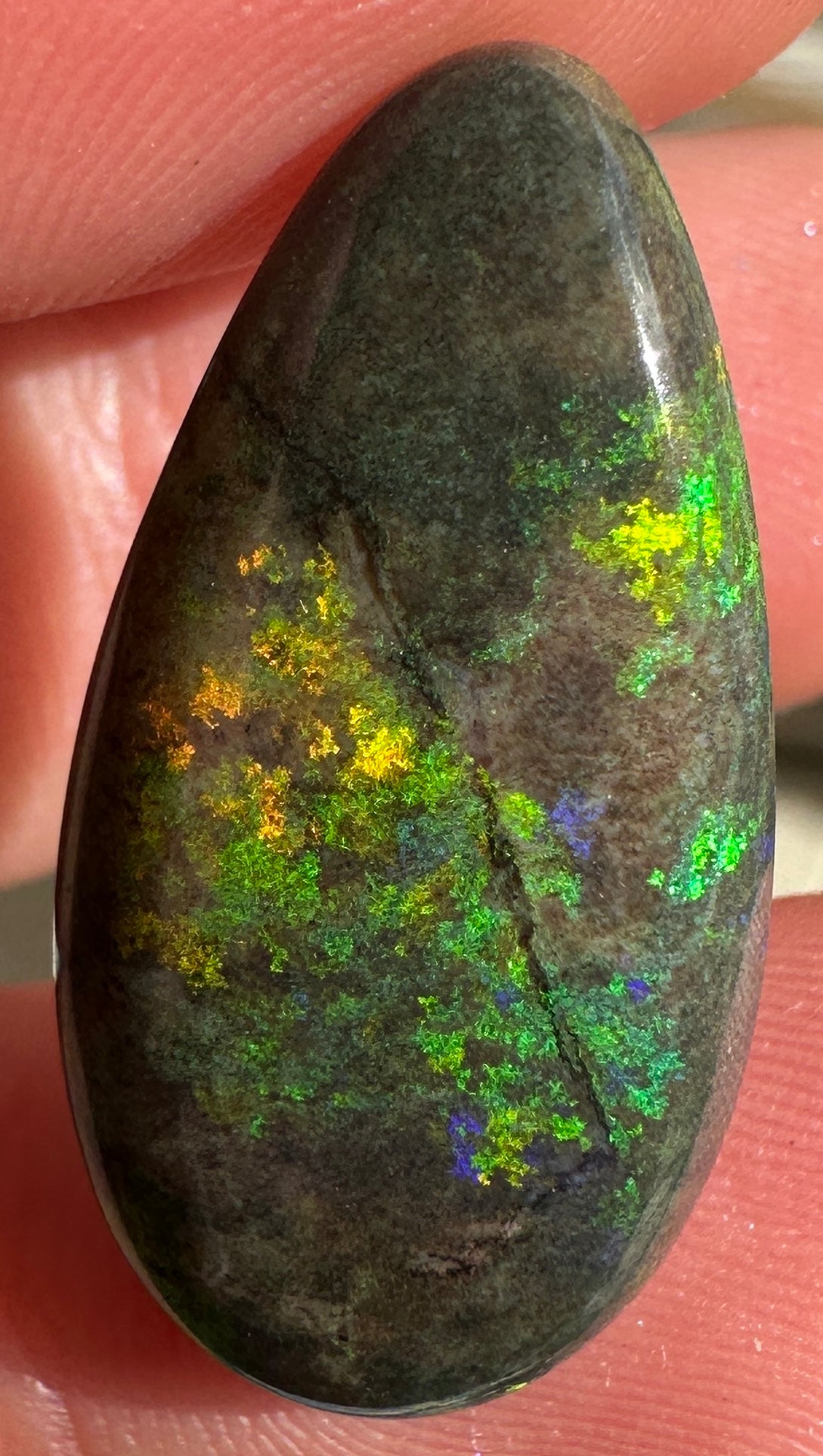 Opal Essence Treated Andamooka Matrix multicoloured Pendant 