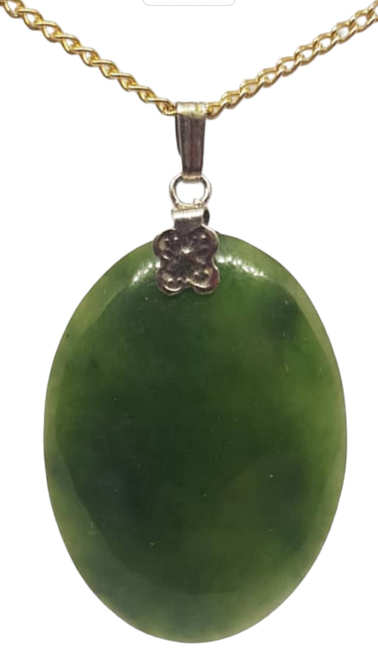 Australian Cowell jade large oval pendant - Opal Essence Wholesalers 