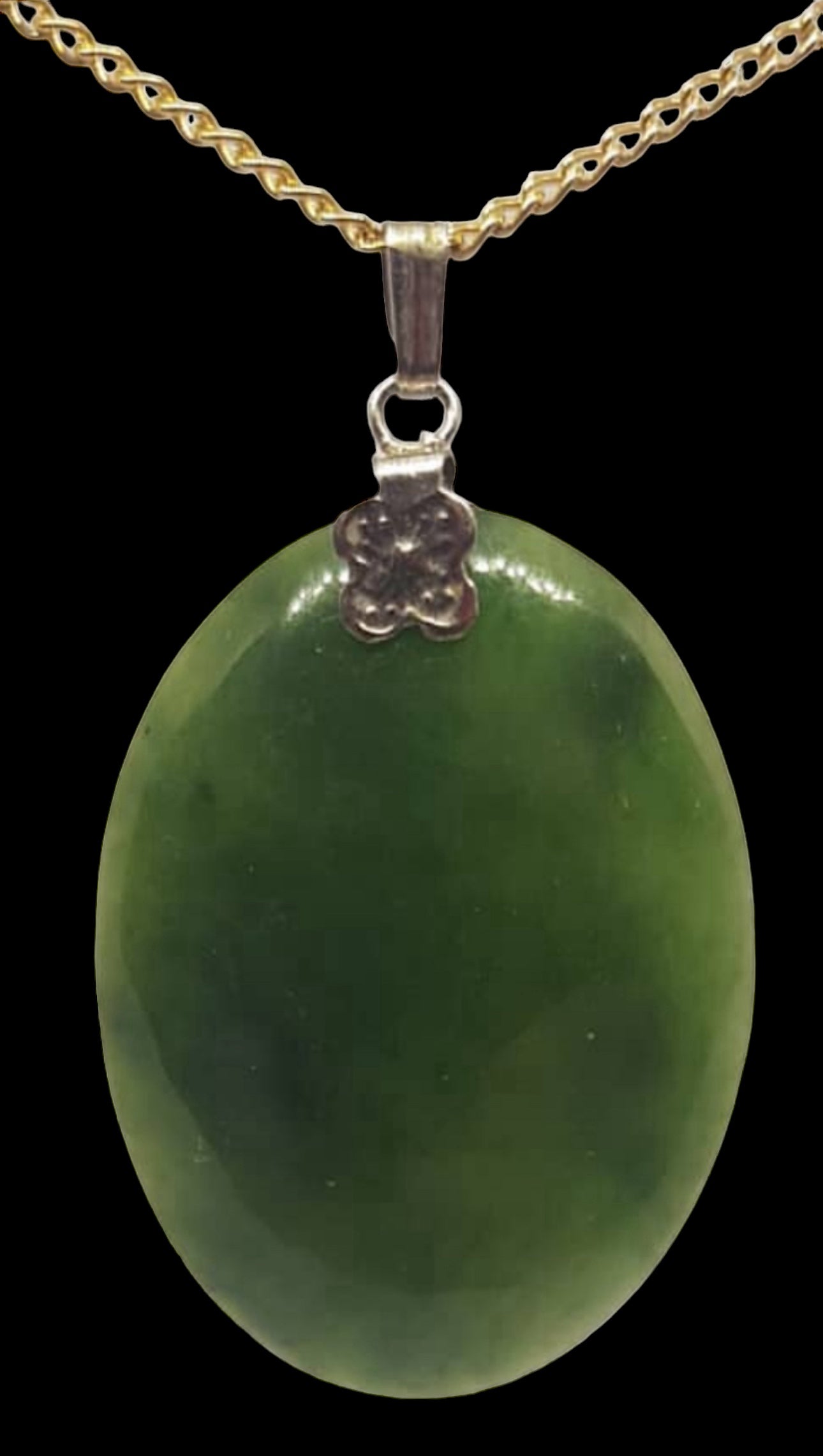 Australian Cowell jade large oval pendant