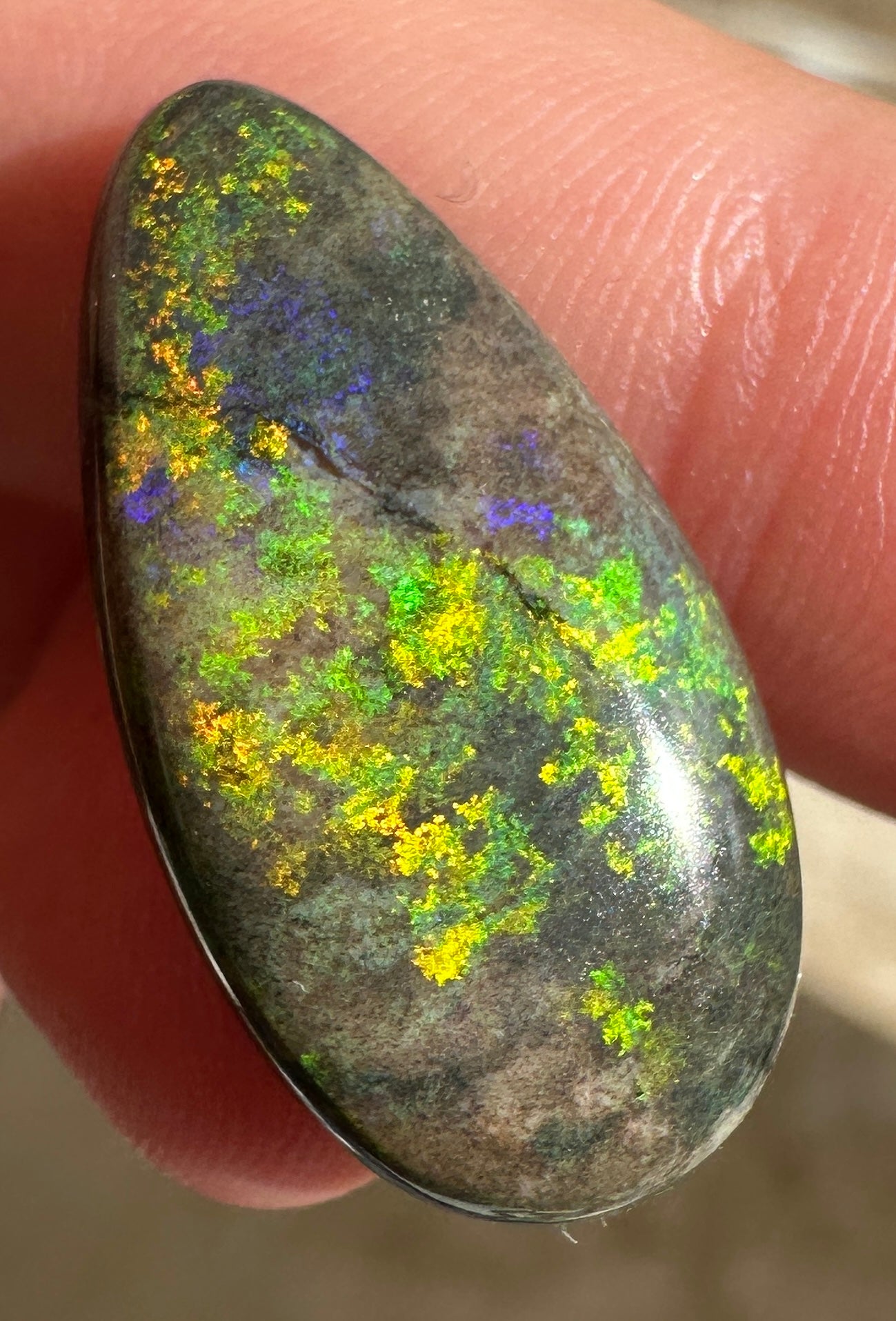 Opal Essence Treated Andamooka Matrix multicoloured Pendant 