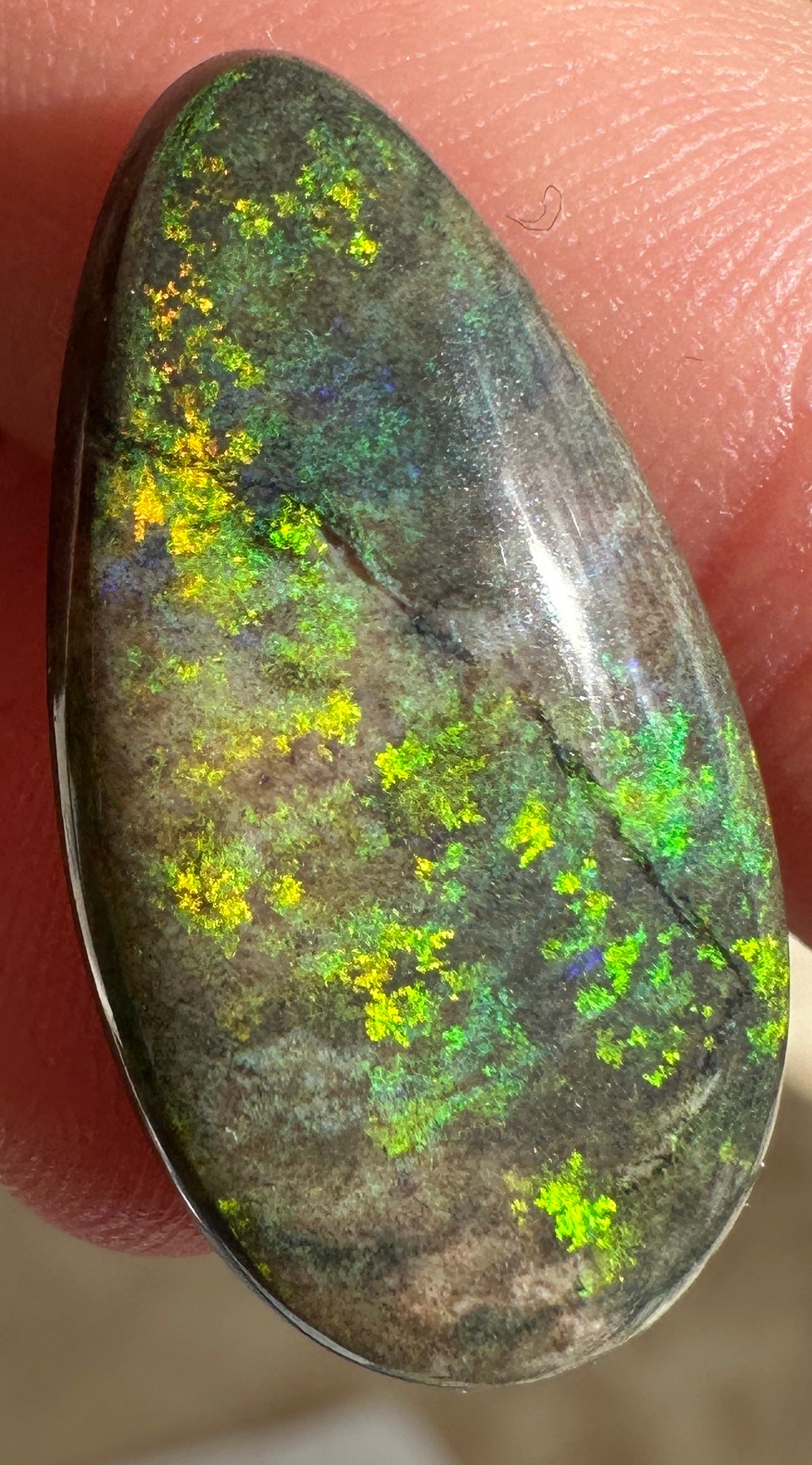 Opal Essence Treated Andamooka Matrix multicoloured Pendant 
