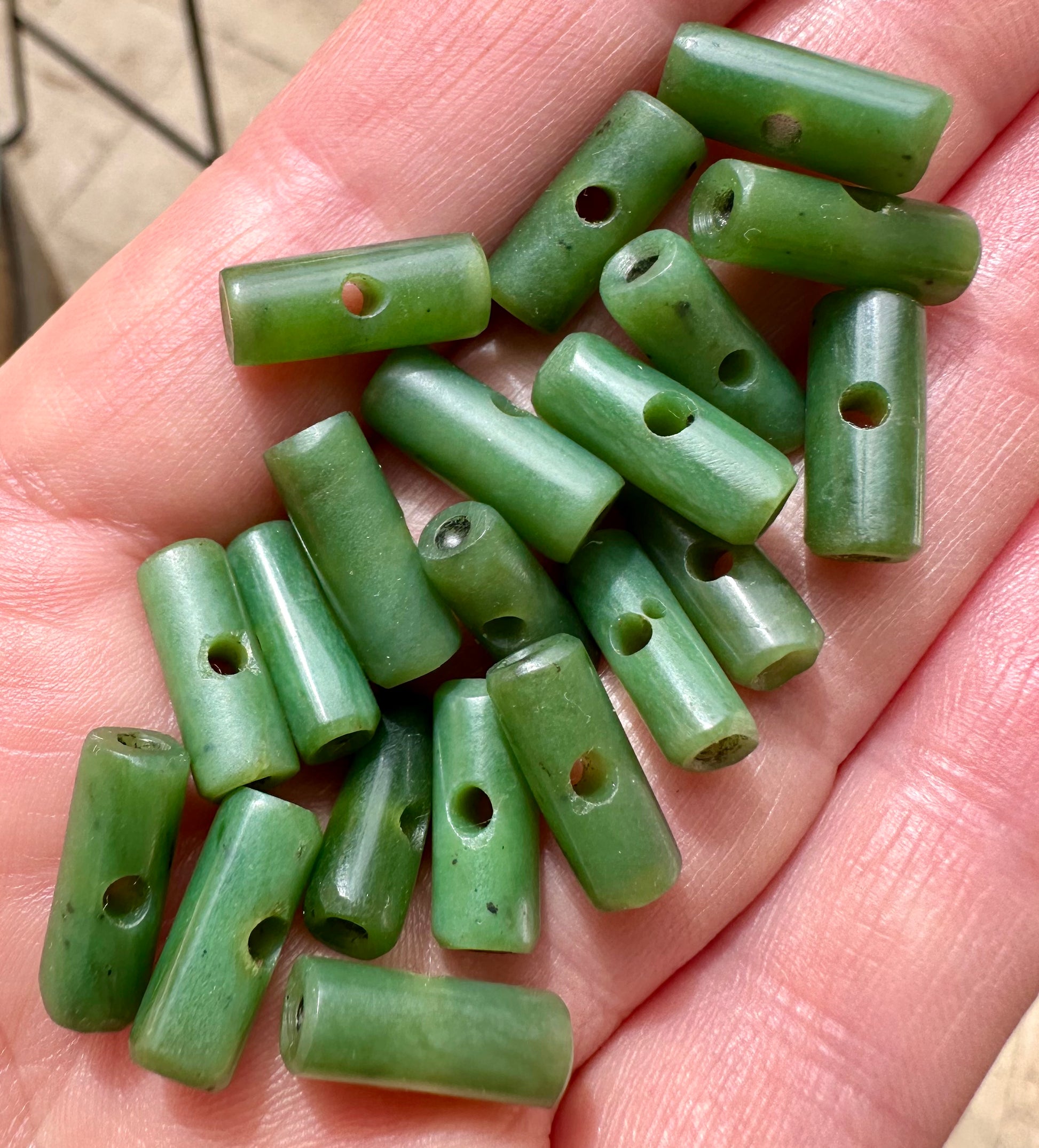 Australian Cowell green jade beads.
