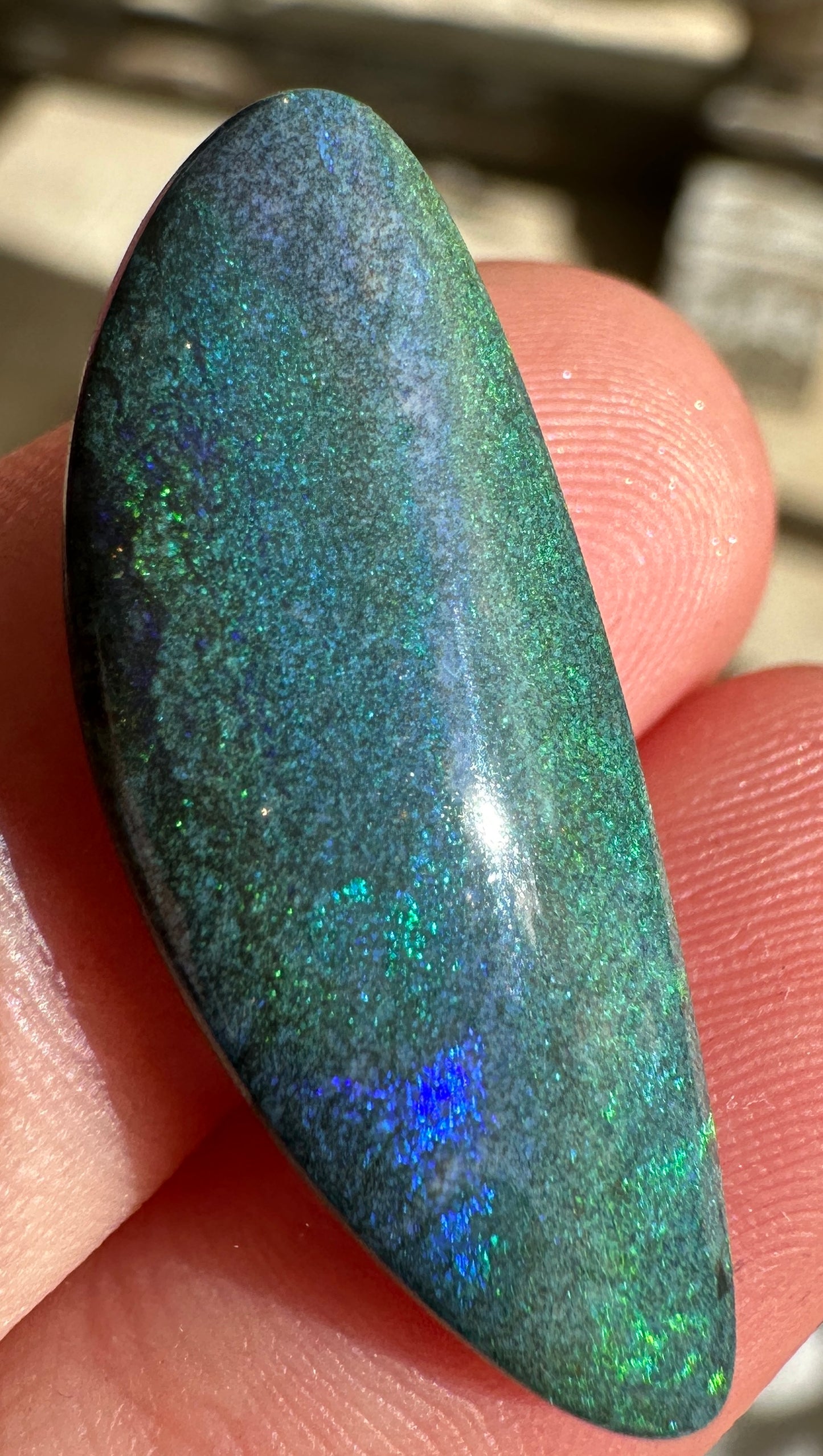 Opal Essence Treated Andamooka Matrix multicoloured Pendant 