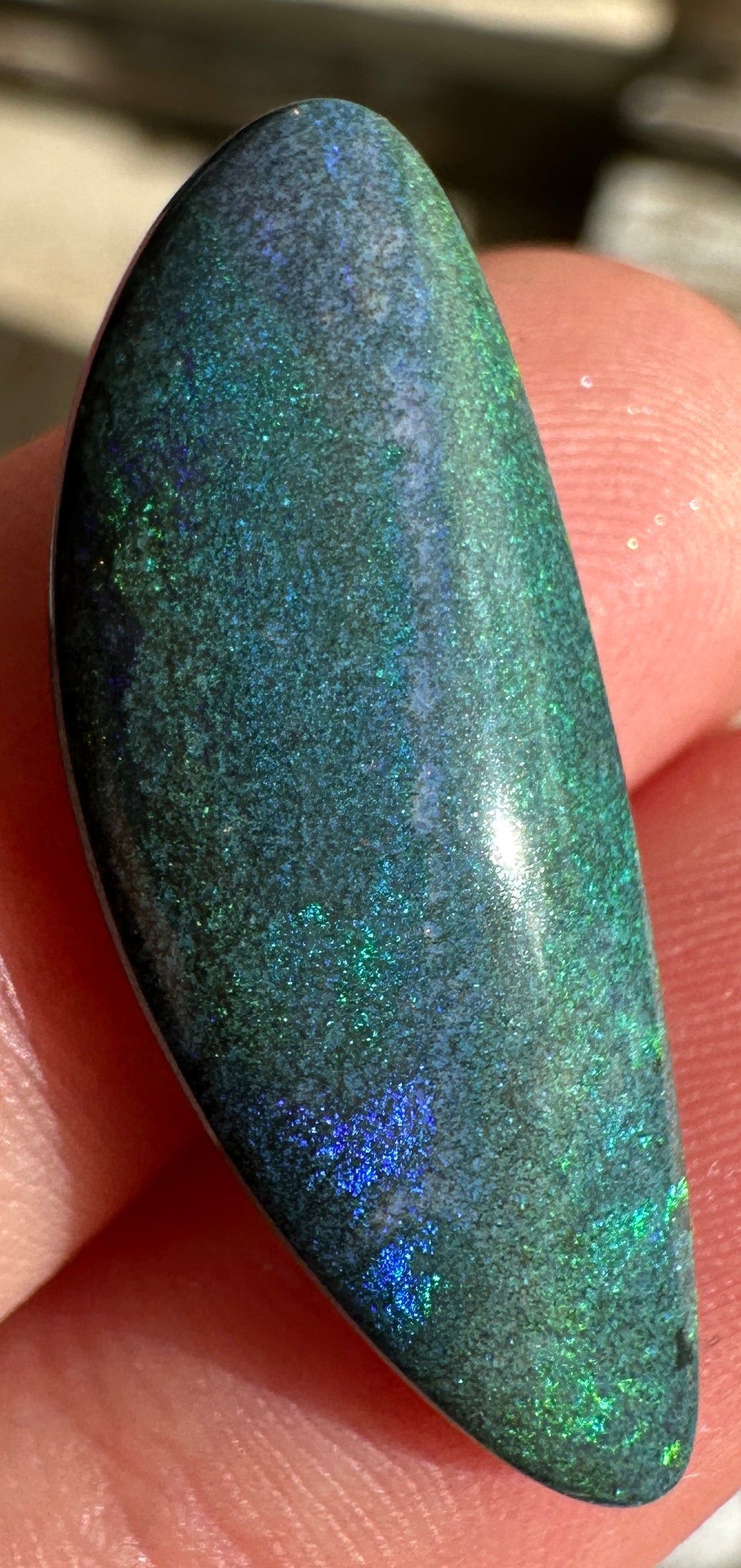 Opal Essence Treated Andamooka Matrix multicoloured Pendant 