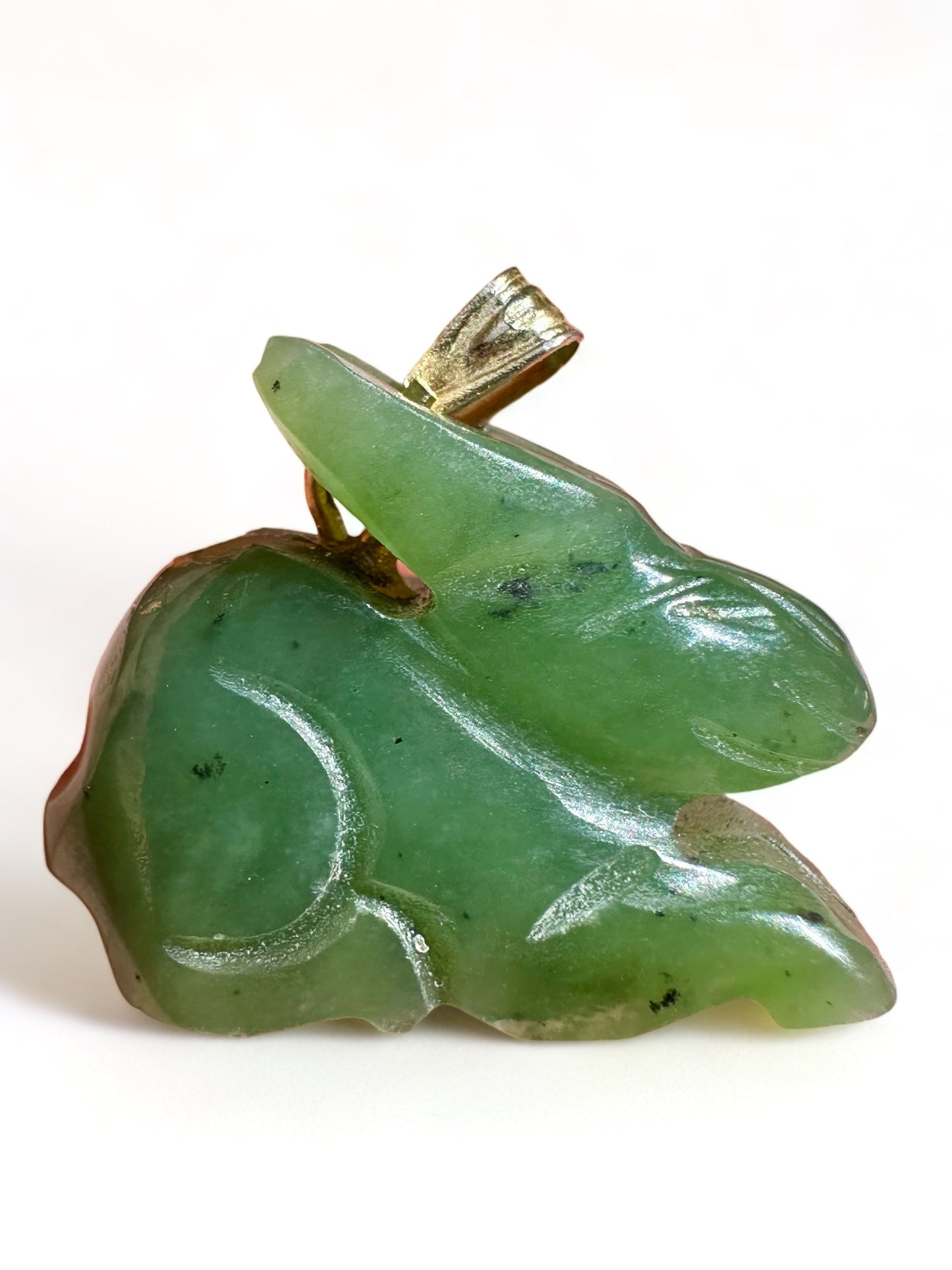 Australian Cowell green jade rabbit blessing charm - Opal Essence Wholesalers 