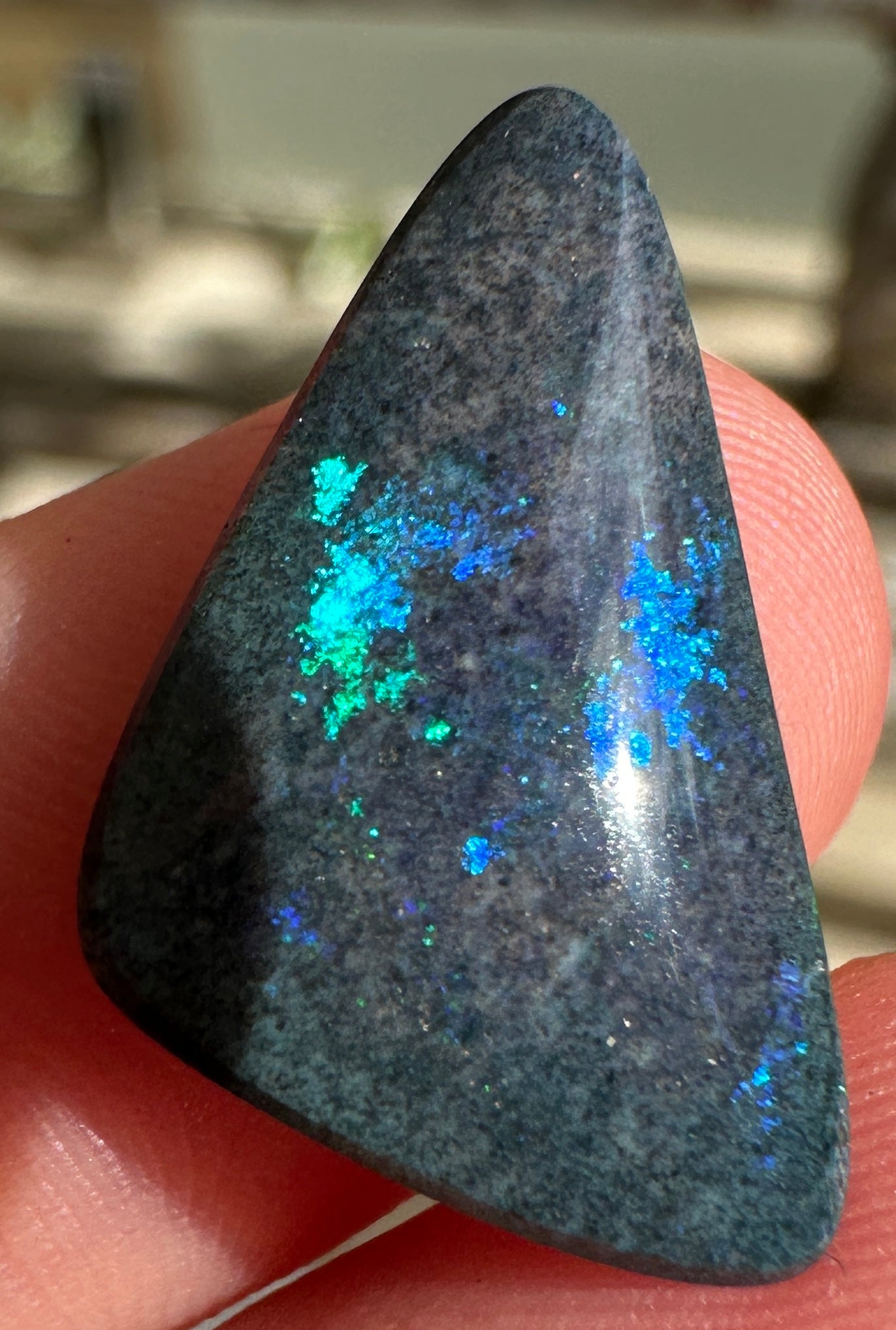 Opal Essence Treated Andamooka Matrix multicoloured Pendant 