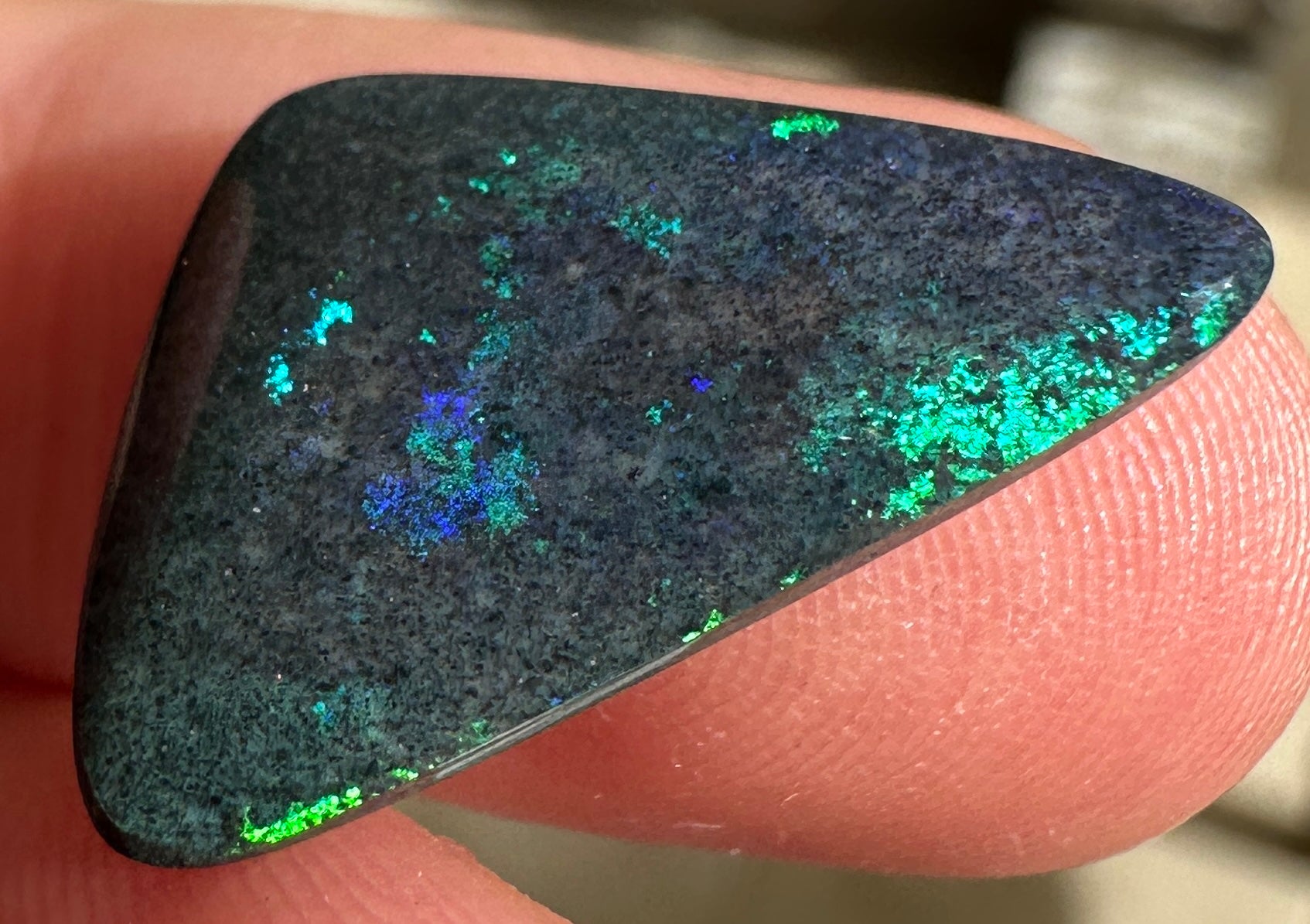 Opal Essence Treated Andamooka Matrix multicoloured Pendant 