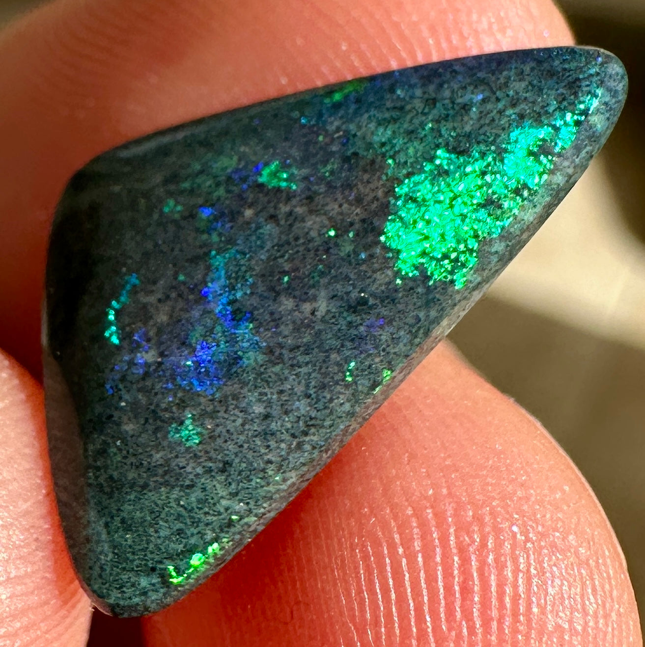 Opal Essence Treated Andamooka Matrix multicoloured Pendant 