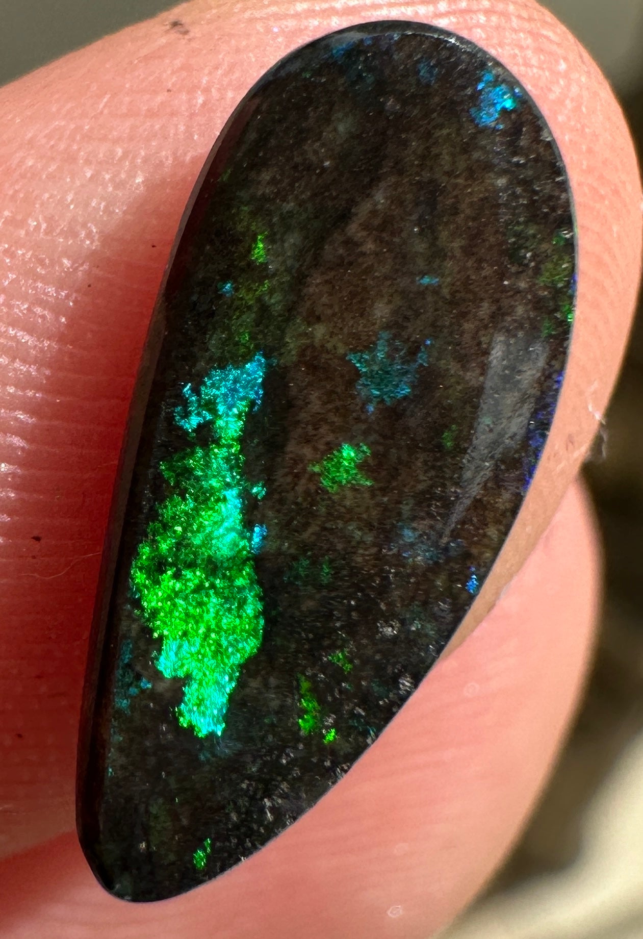 Opal Essence Treated Andamooka Matrix multicoloured Pendant 
