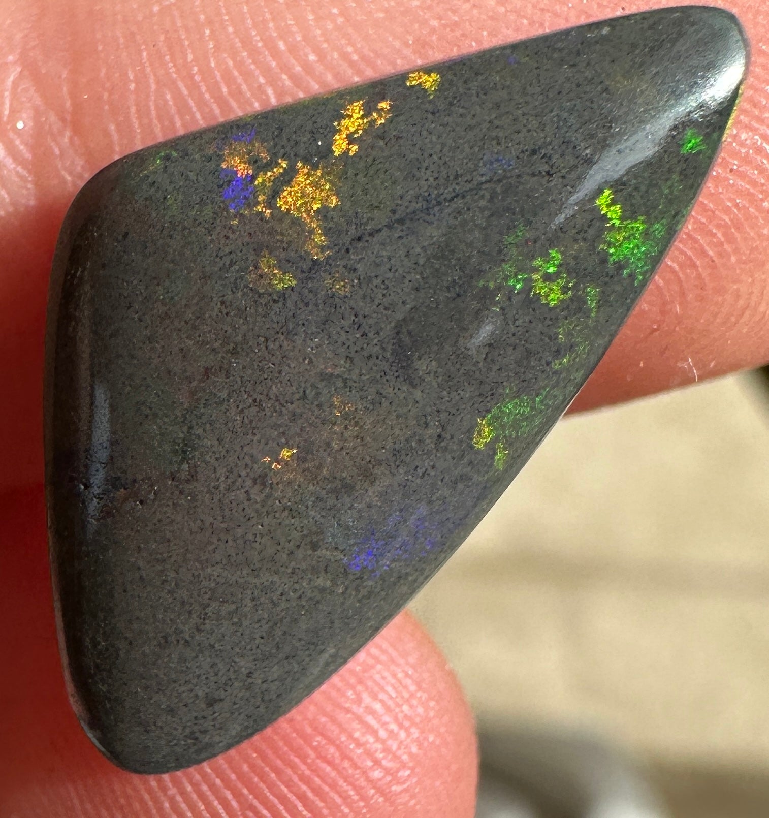 Opal Essence Treated Andamooka Matrix multicoloured Pendant 