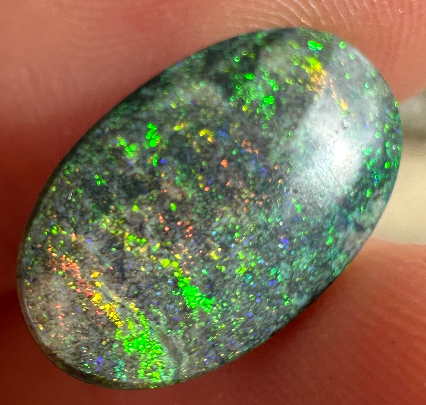 Opal Essence Treated Andamooka Matrix multicoloured Pendant 