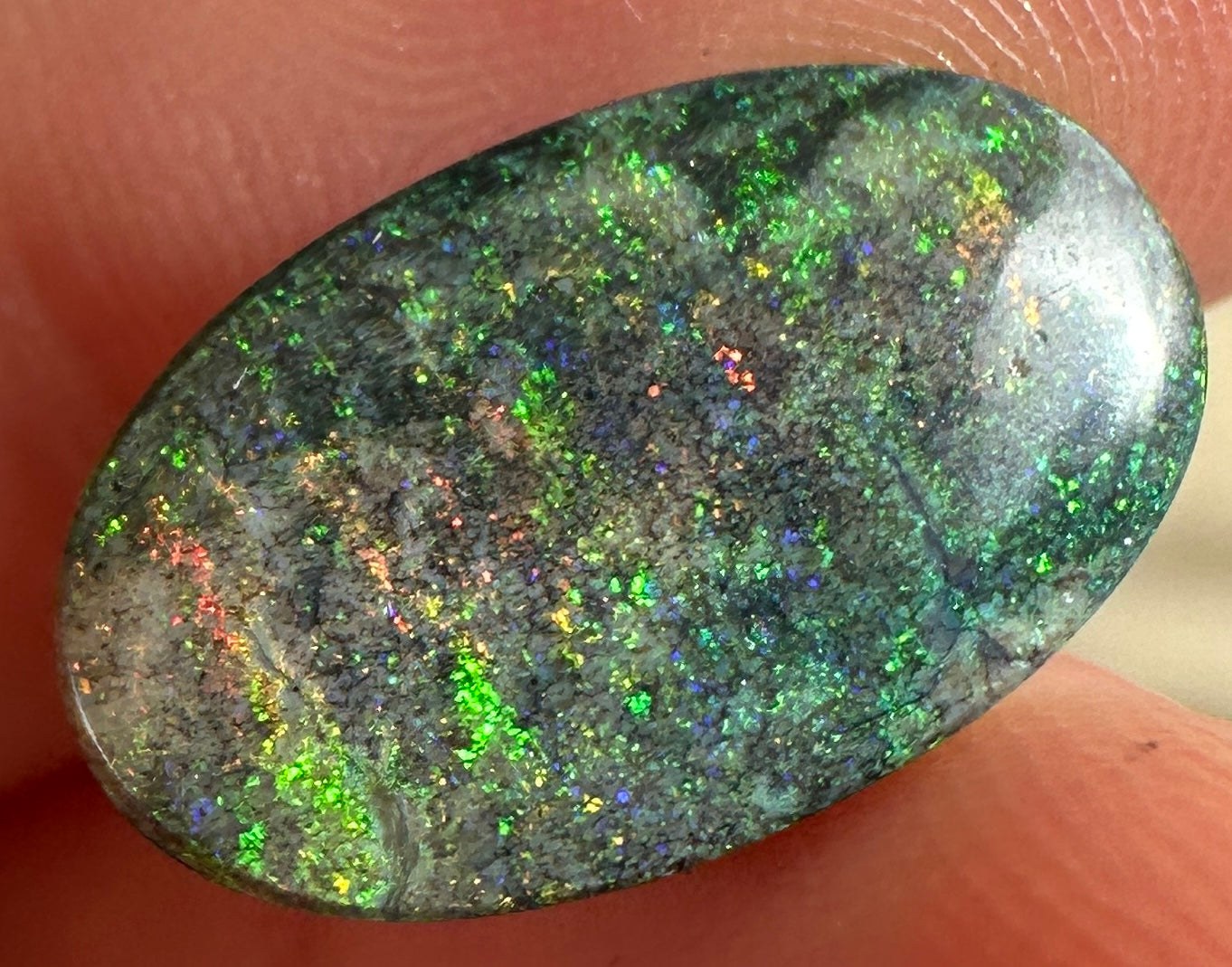 Opal Essence Treated Andamooka Matrix multicoloured Pendant 