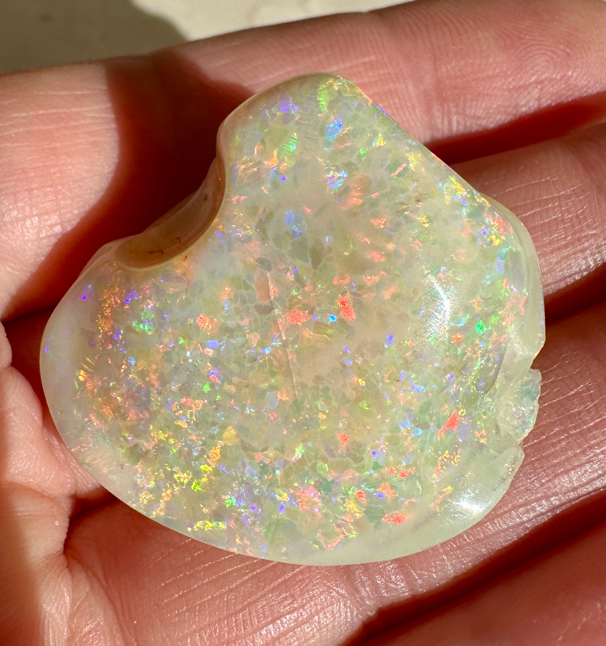 Opal Essence Opalized Cockle Shell multicoloured Pendant 