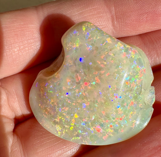 Opal Essence Opalized Cockle Shell multicoloured Pendant 