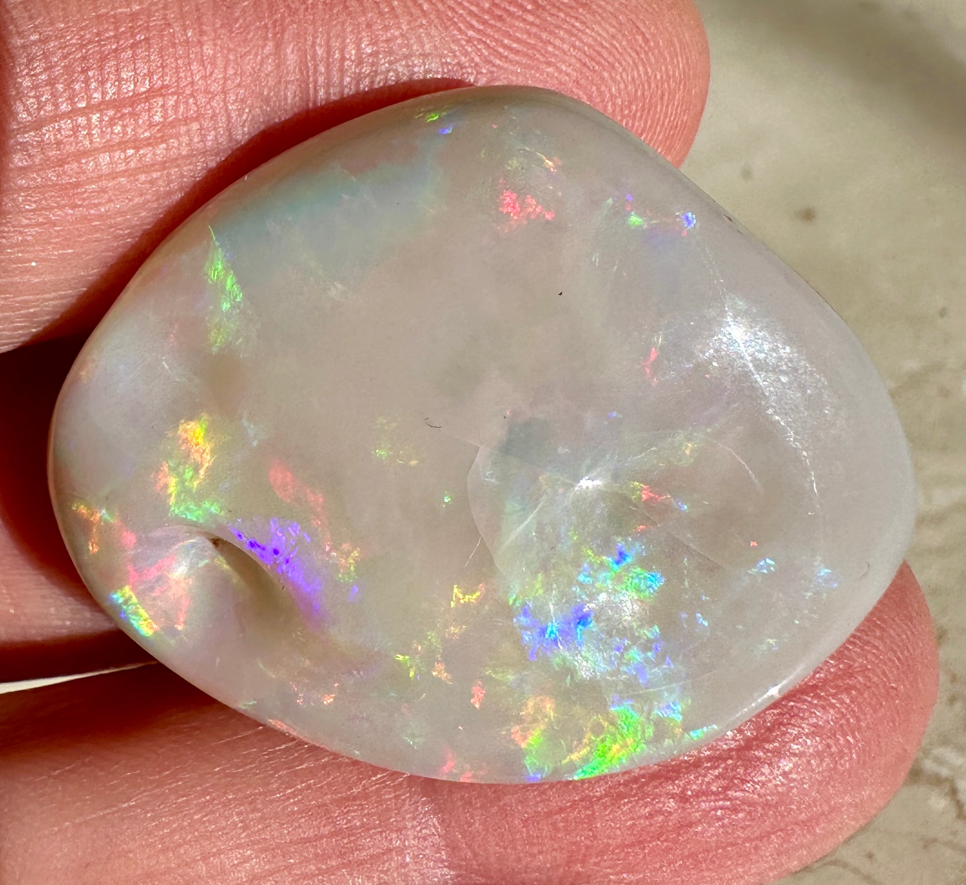 Opal Essence Opalized Cockle Shell multicoloured Pendant 