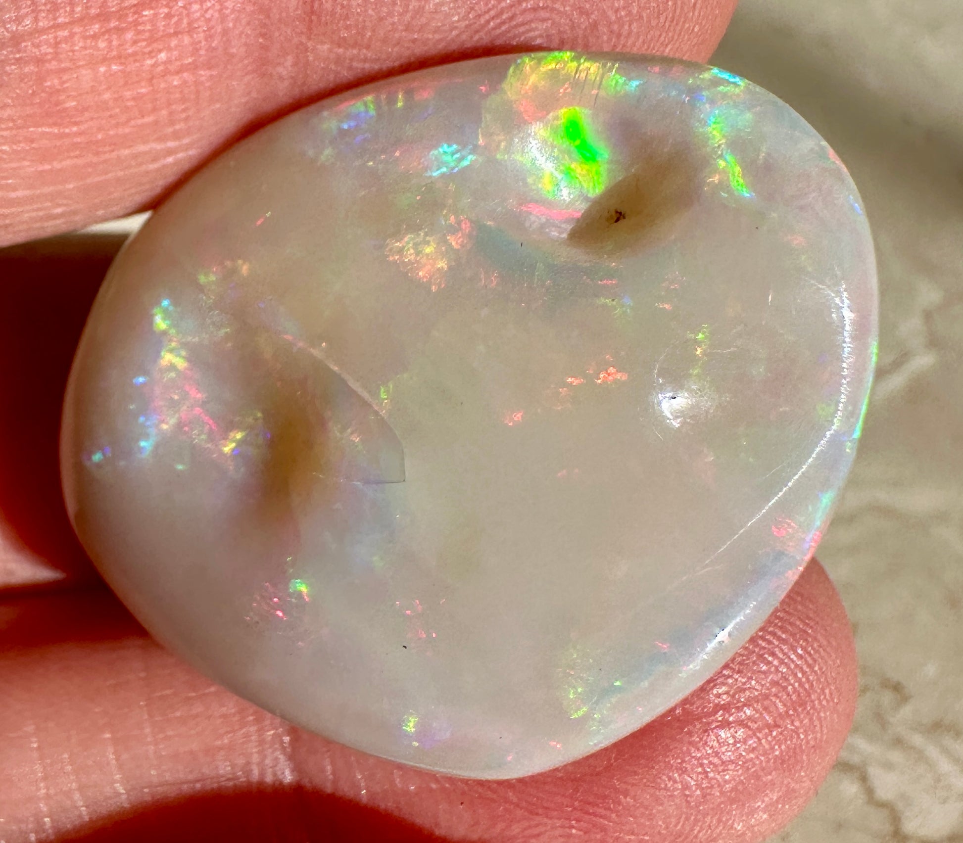 Opal Essence Opalized Cockle Shell multicoloured Pendant 