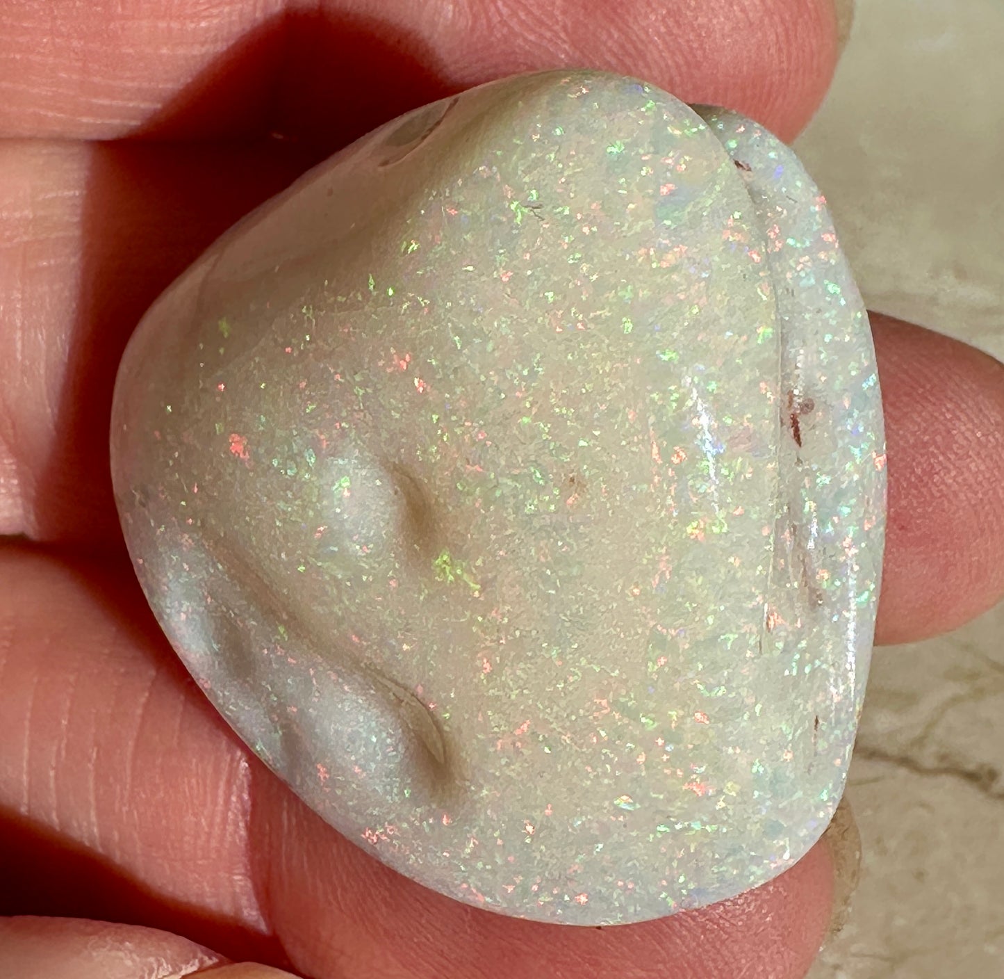 Opal Essence Opalized Cockle Shell multicoloured Pendant 